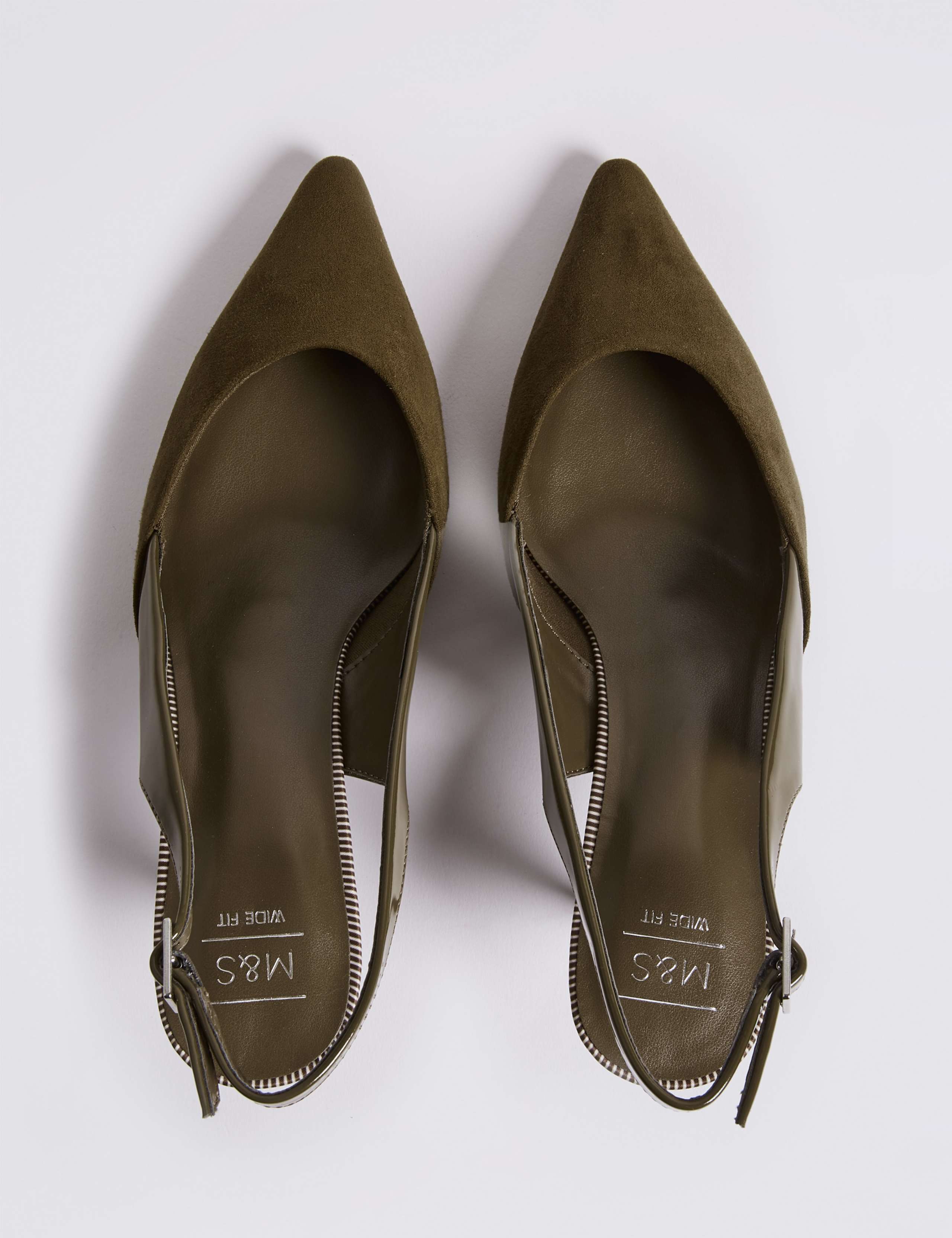 Wide Fit Kitten Heel Slingback Court Shoes 4 of 6