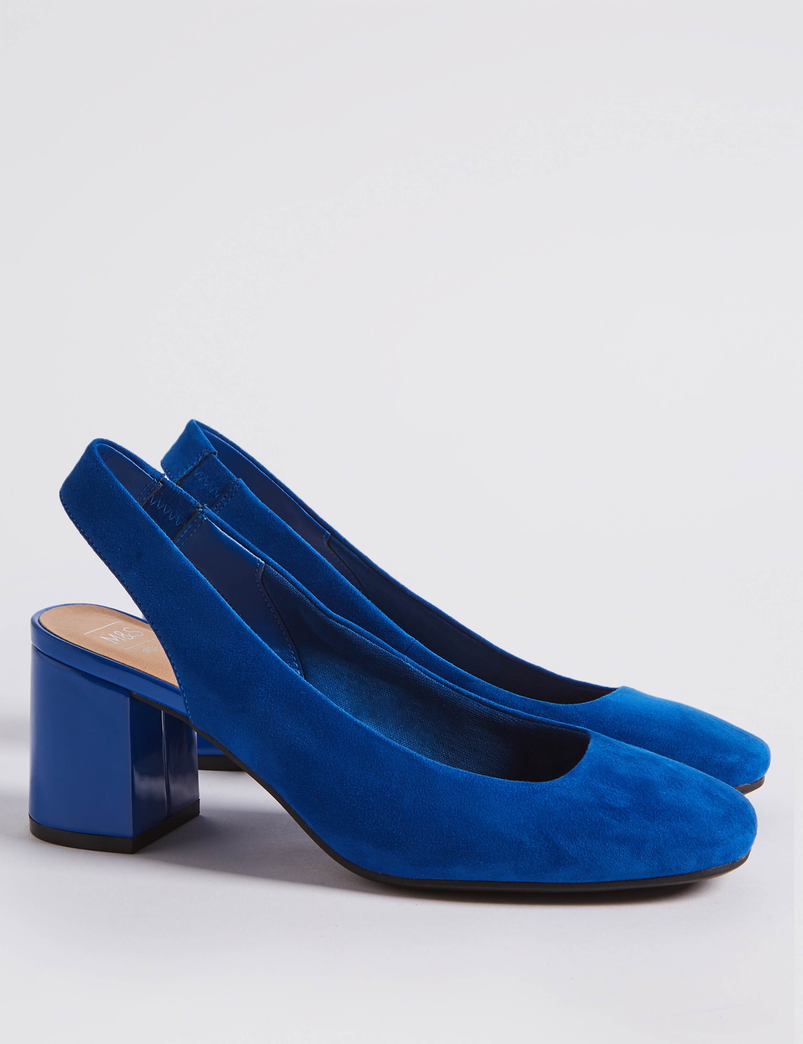 Wide Fit Block Heel Slingback Court Shoes 3 of 6