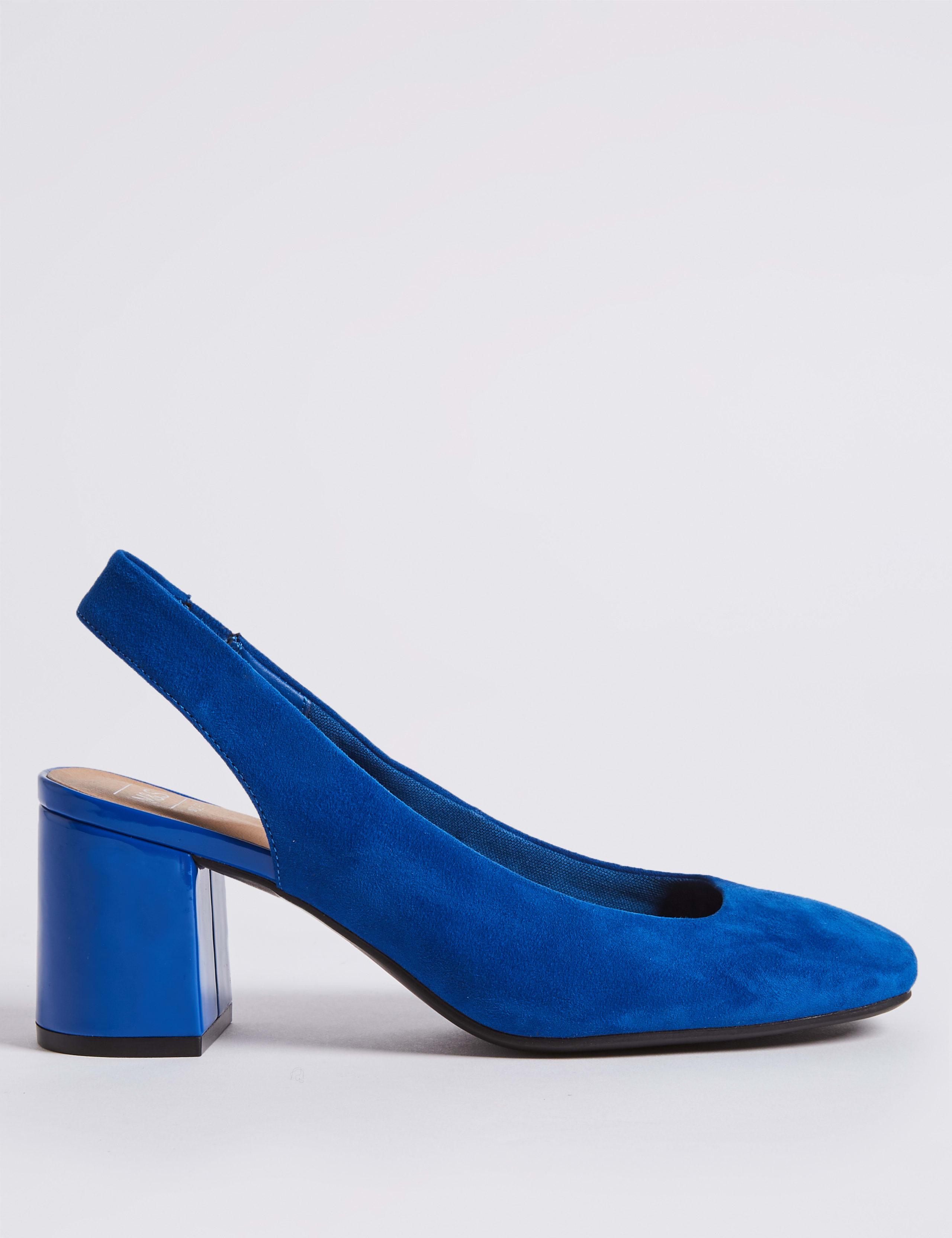 Wide Fit Block Heel Slingback Court Shoes 2 of 6
