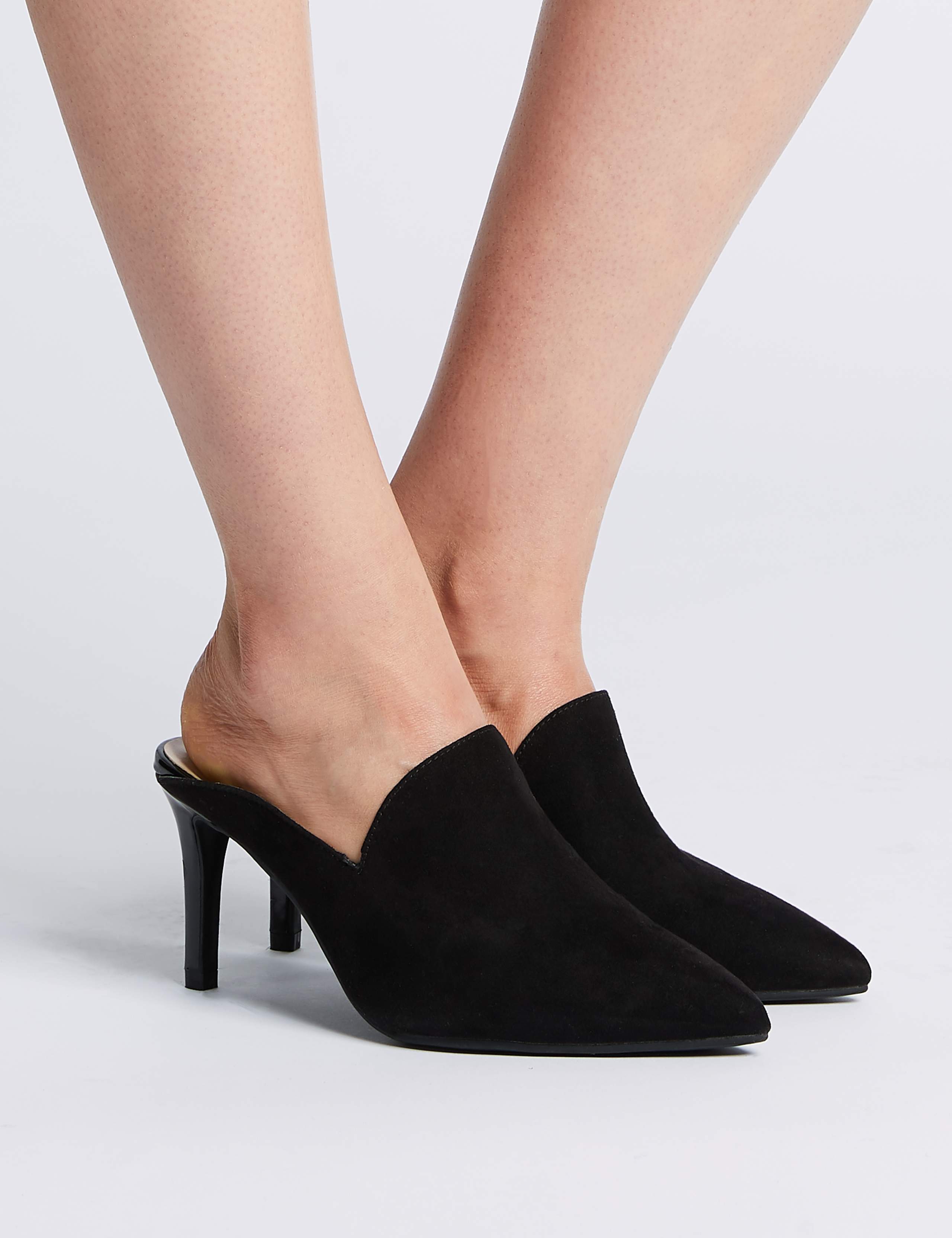 Extra Wide Fit Stiletto Heels Mule Shoes 1 of 6