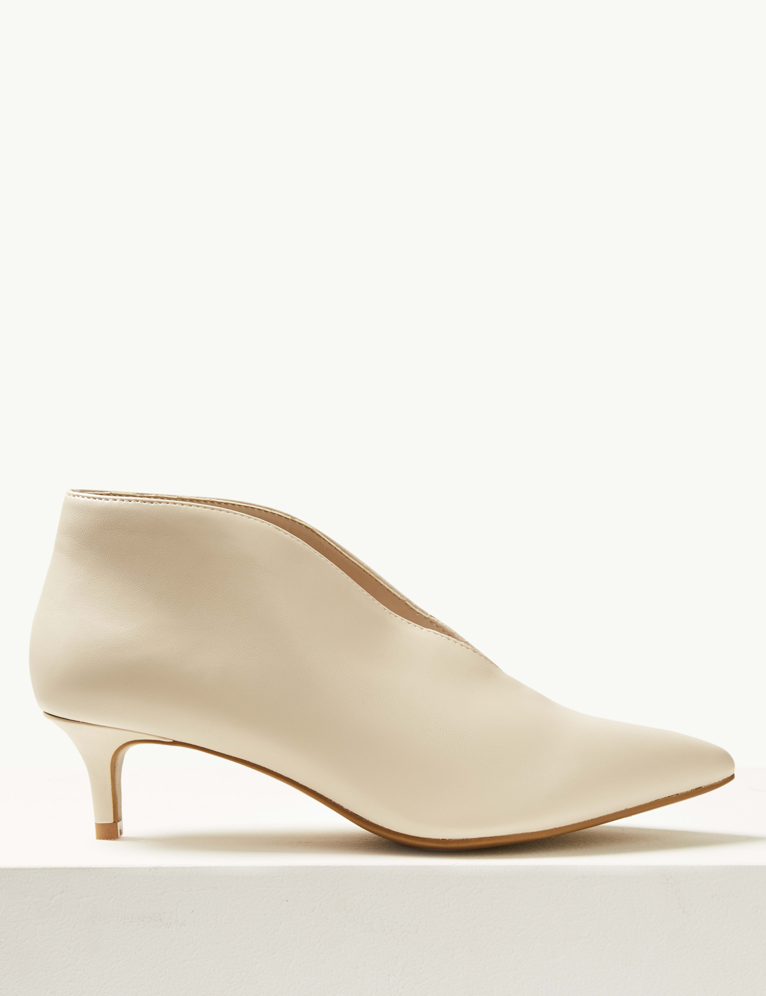 Wide Fit Kitten Heel V-Cut Shoe Boots 2 of 6