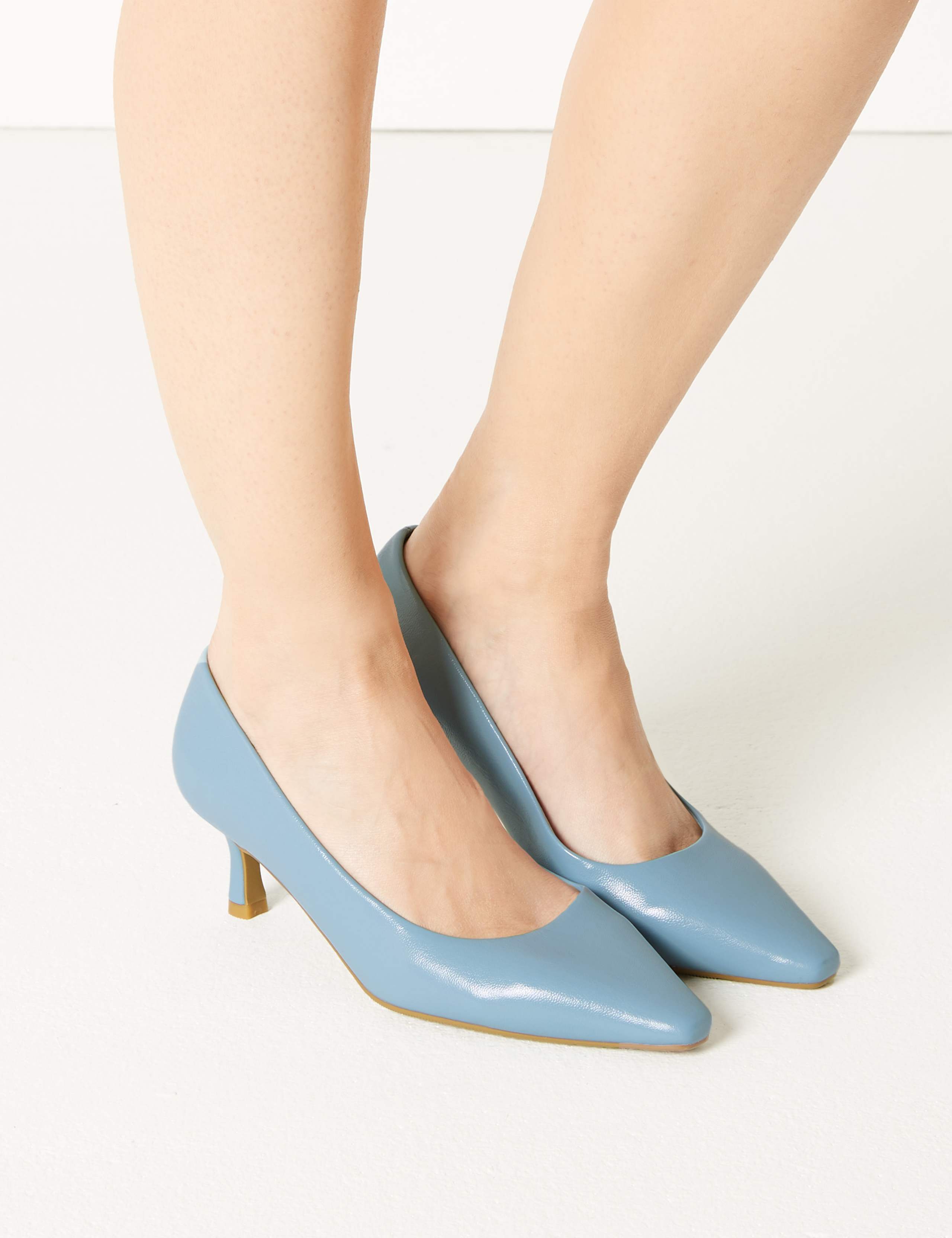 Wide Fit Kitten Heel Court Shoes 1 of 5