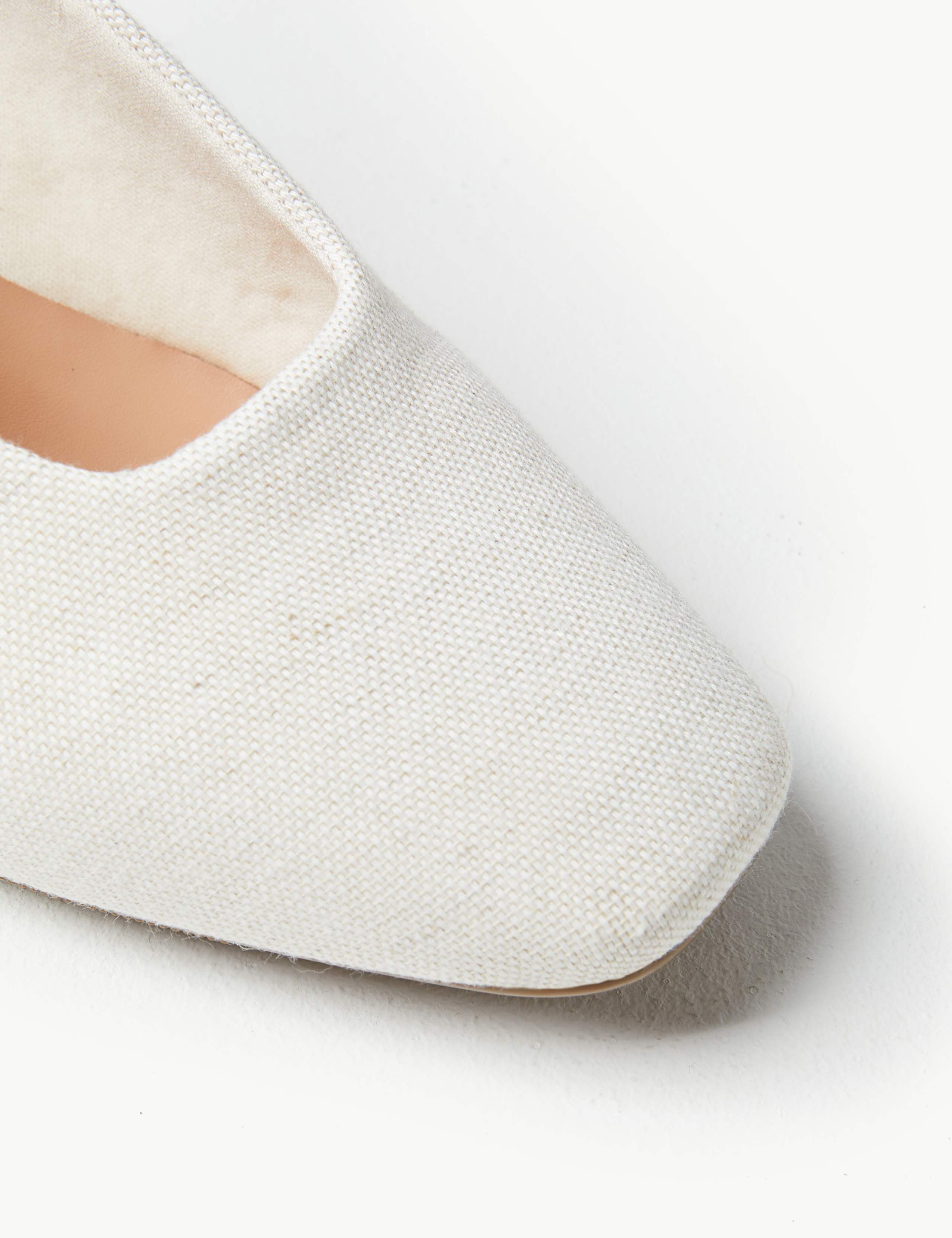 Wide Fit Block Heel Court Shoes 3 of 4