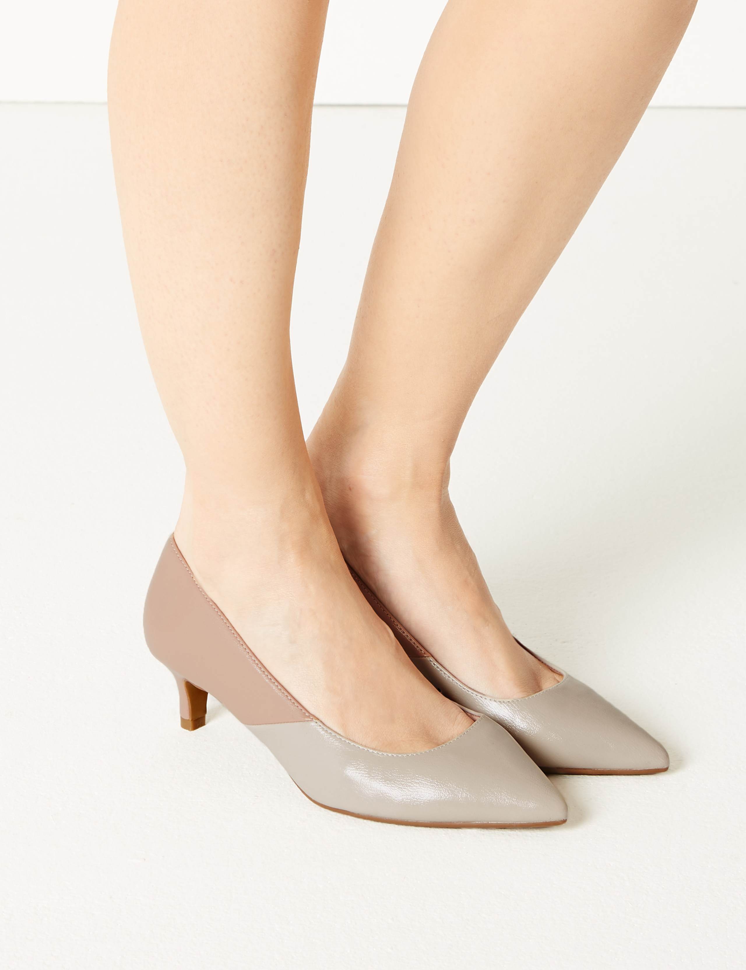 Extra Wide Fit Kitten Heel Court Shoes 1 of 5