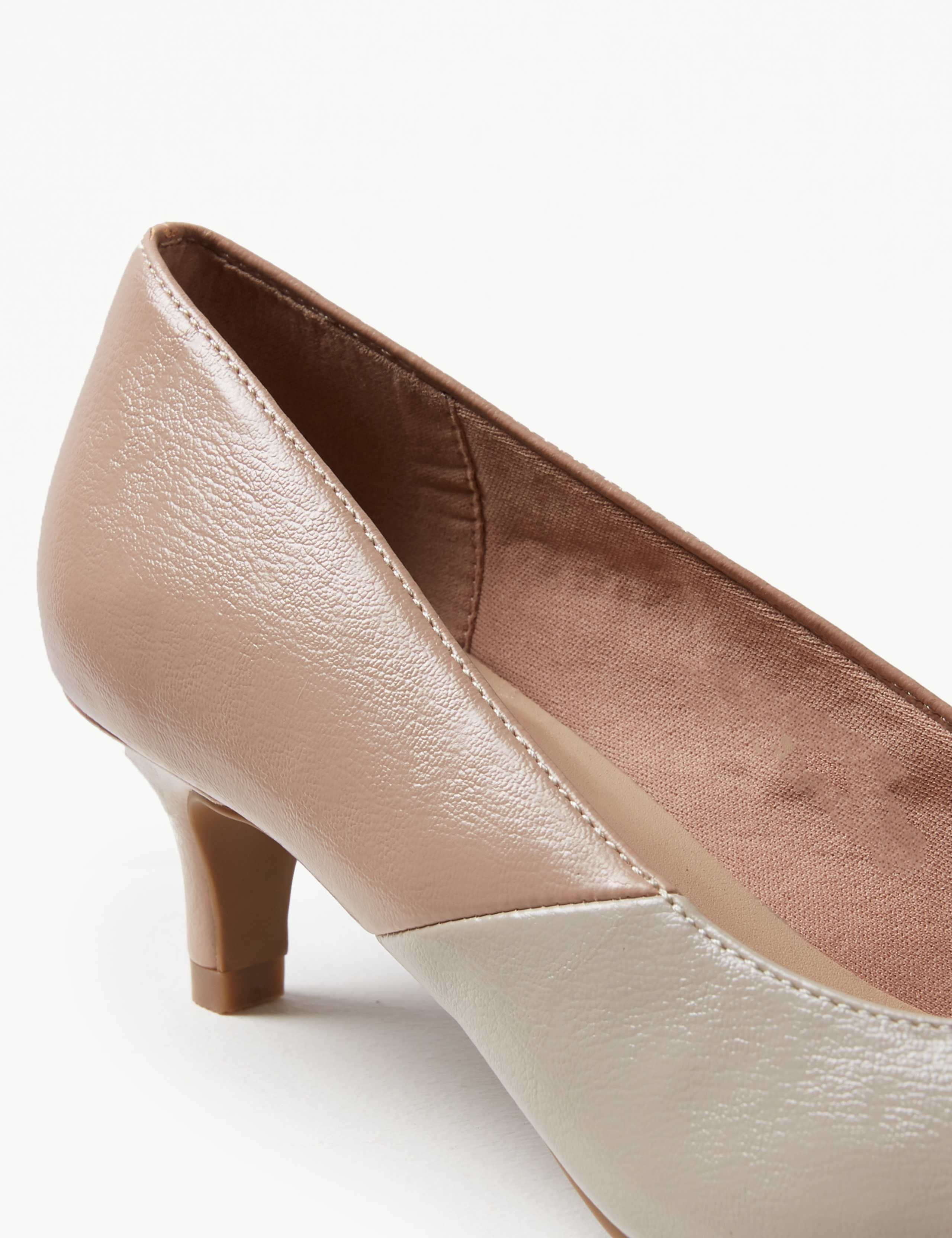 Extra Wide Fit Kitten Heel Court Shoes 4 of 5