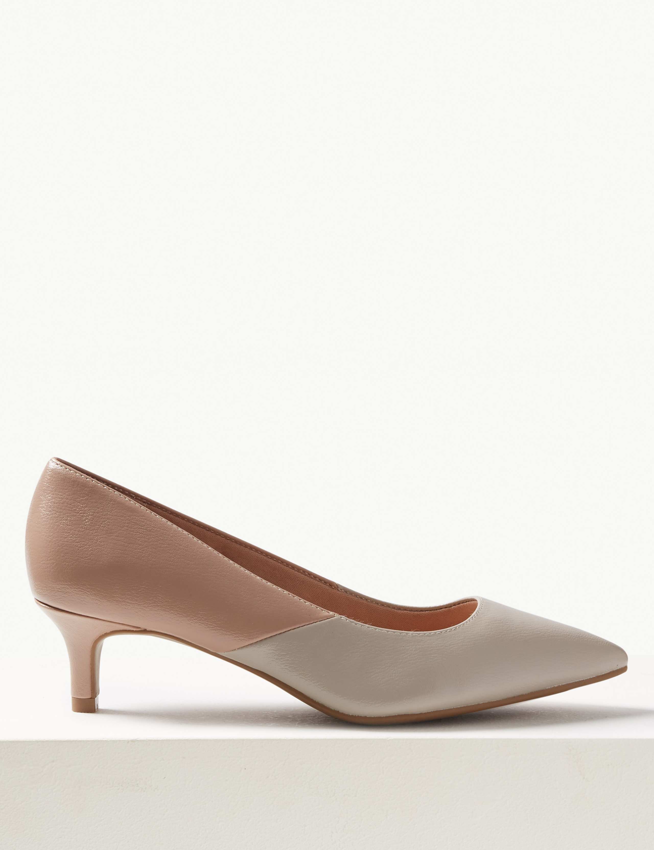 Extra Wide Fit Kitten Heel Court Shoes 2 of 5