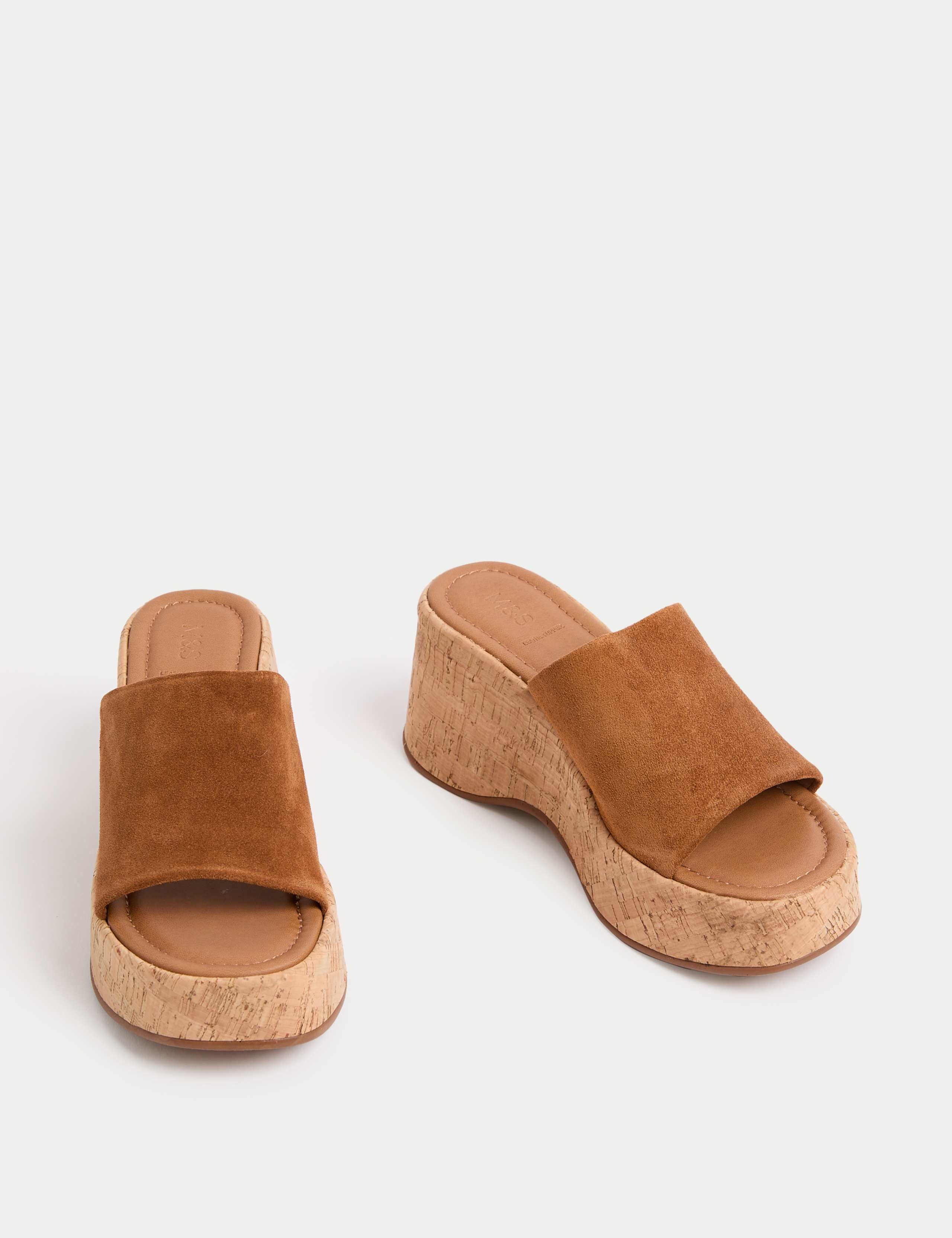 Suede Slip On Platform Mules 2 of 3