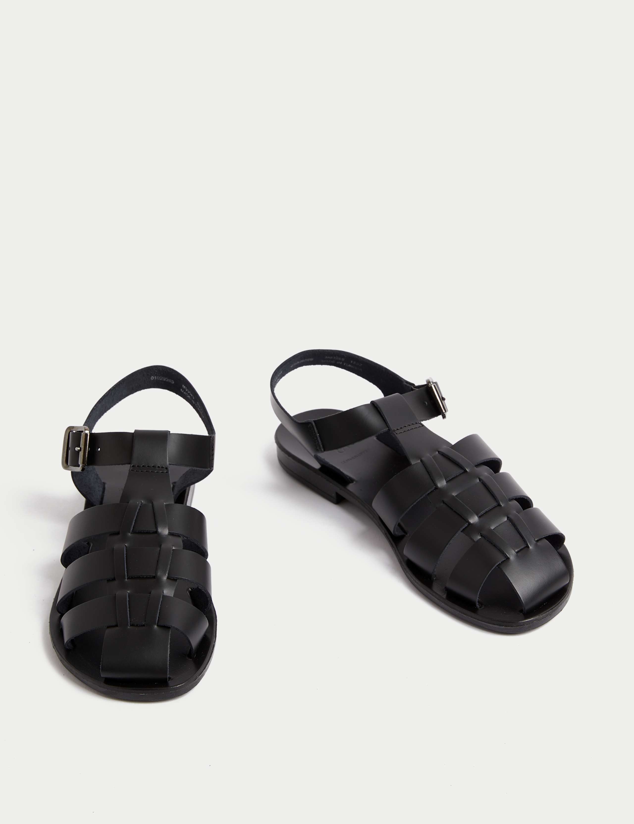 Leather Buckle Ankle Strap Flat Sandal 2 of 3