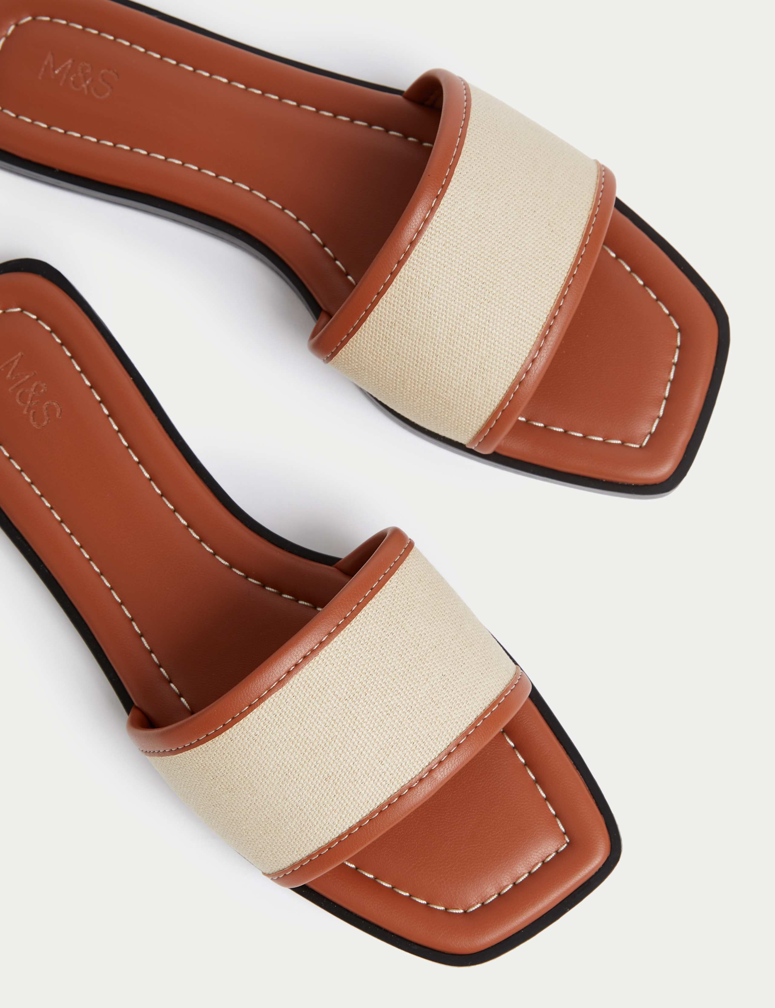 Canvas Flat Mule Sandals 3 of 3