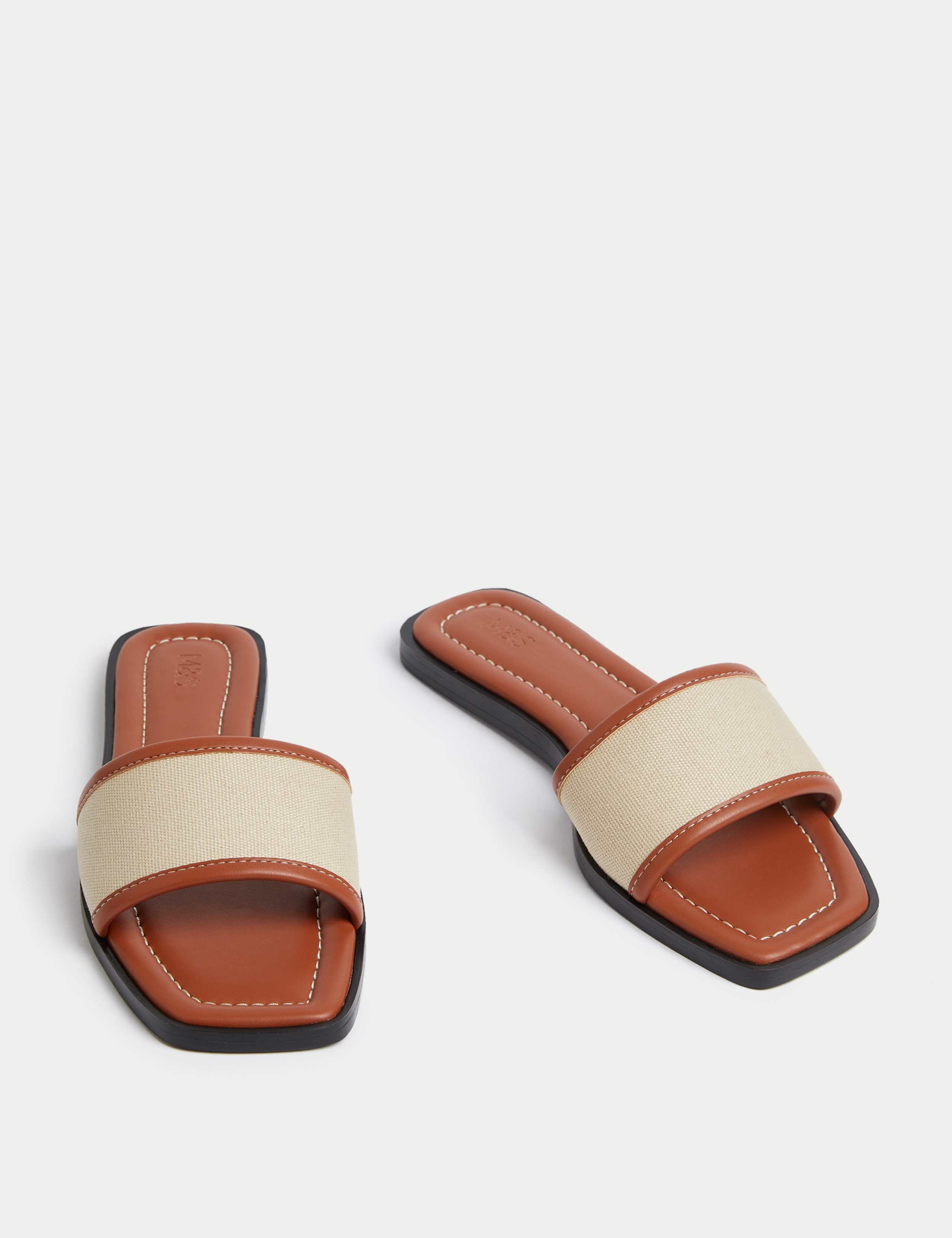 Canvas Flat Mule Sandals 2 of 3