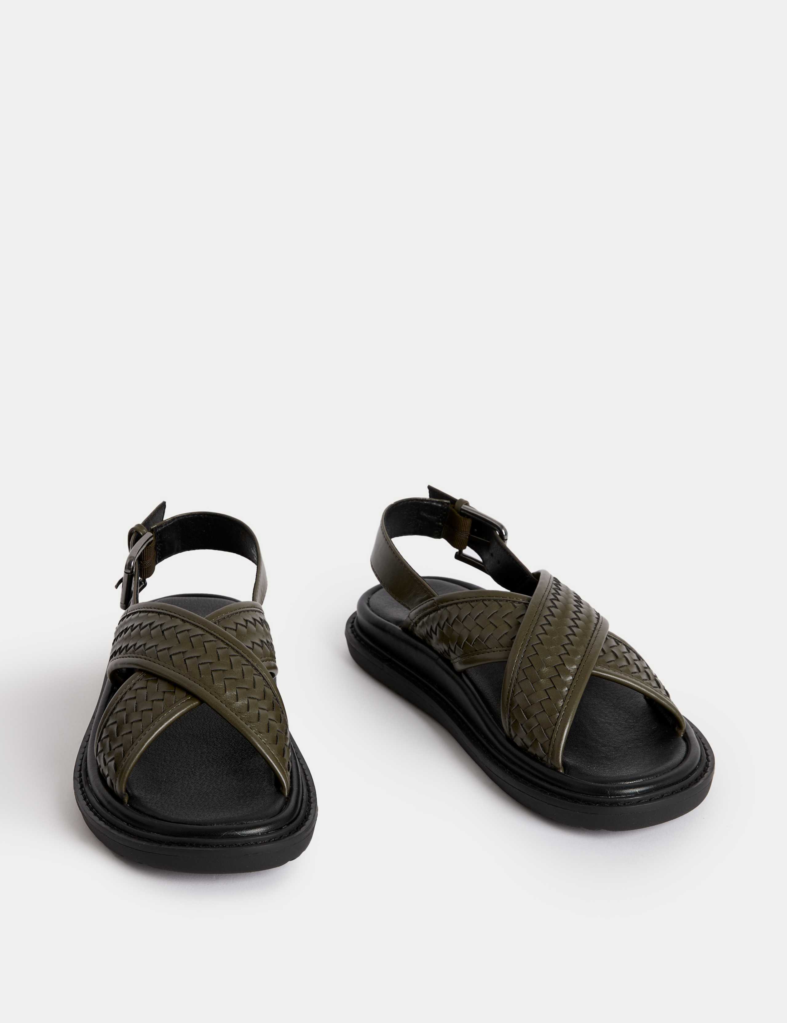 Woven Ankle Strap Flatform Sandals 2 of 3