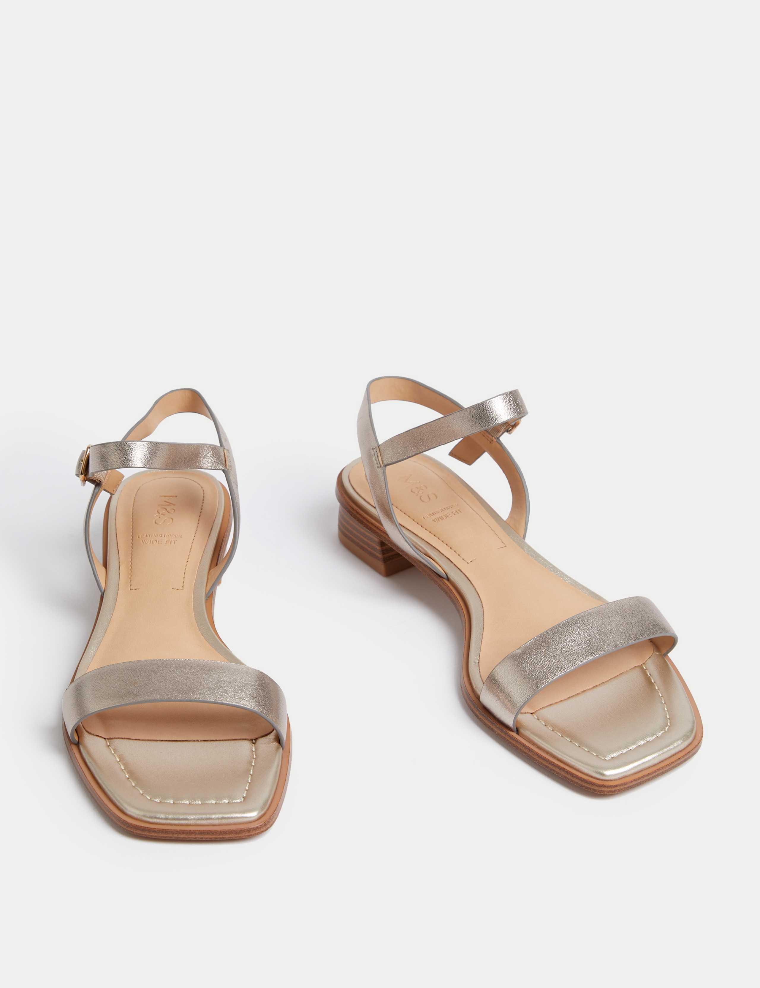 Wide Fit Ankle Strap Block Heel Sandals 2 of 3
