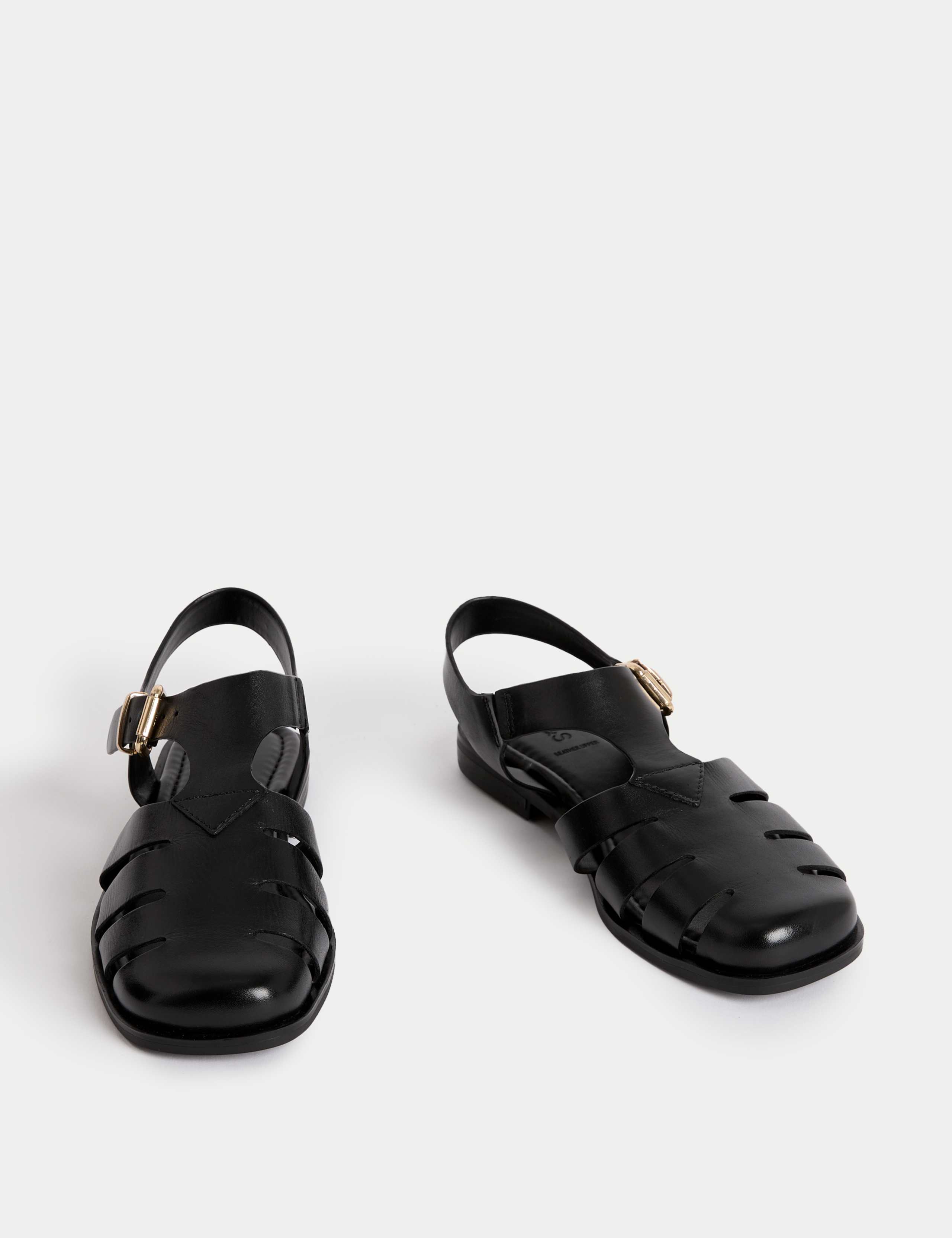 Wide Fit Leather Ankle Strap Flat Sandals 2 of 3