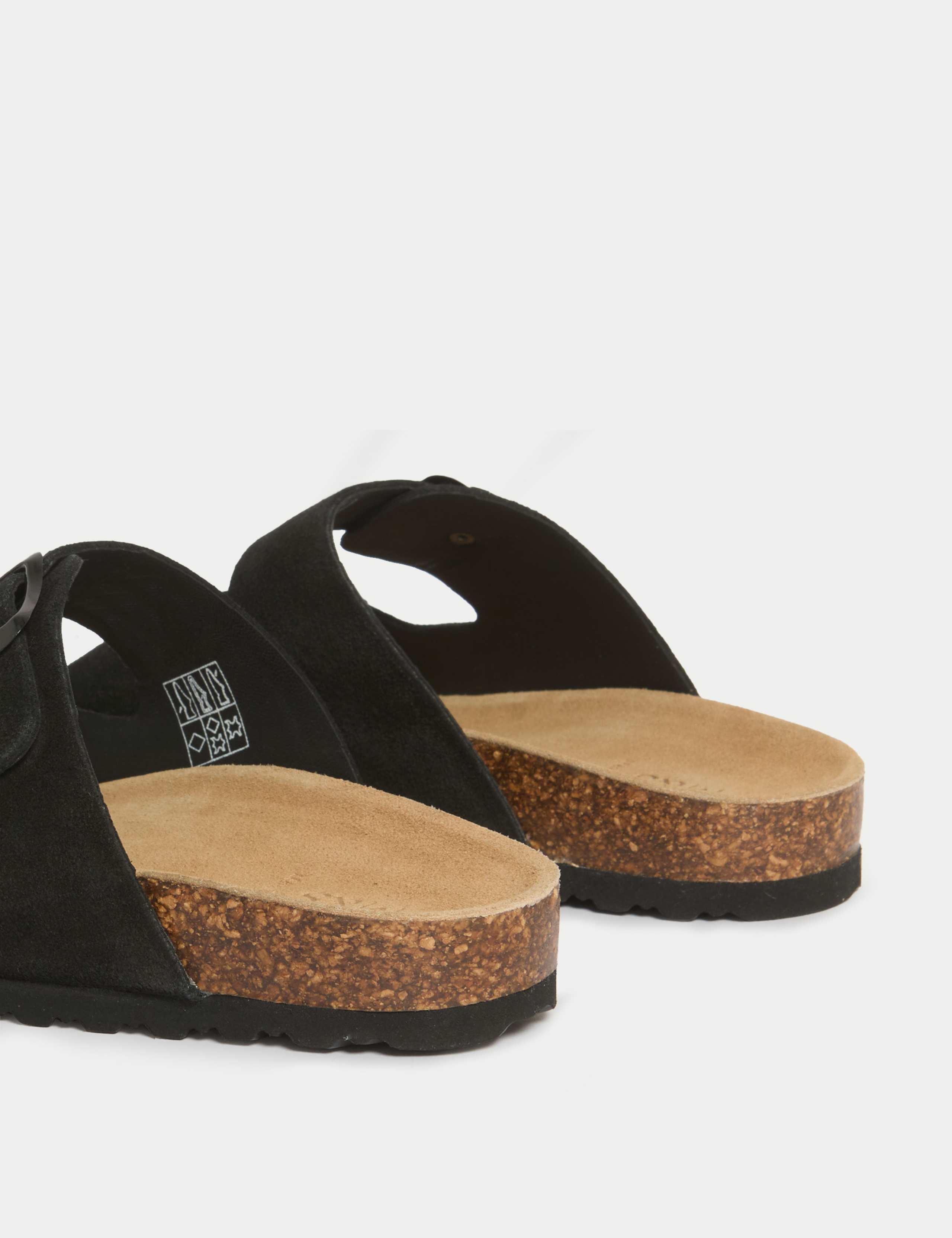 Suede Buckle Footbed Mules 3 of 3