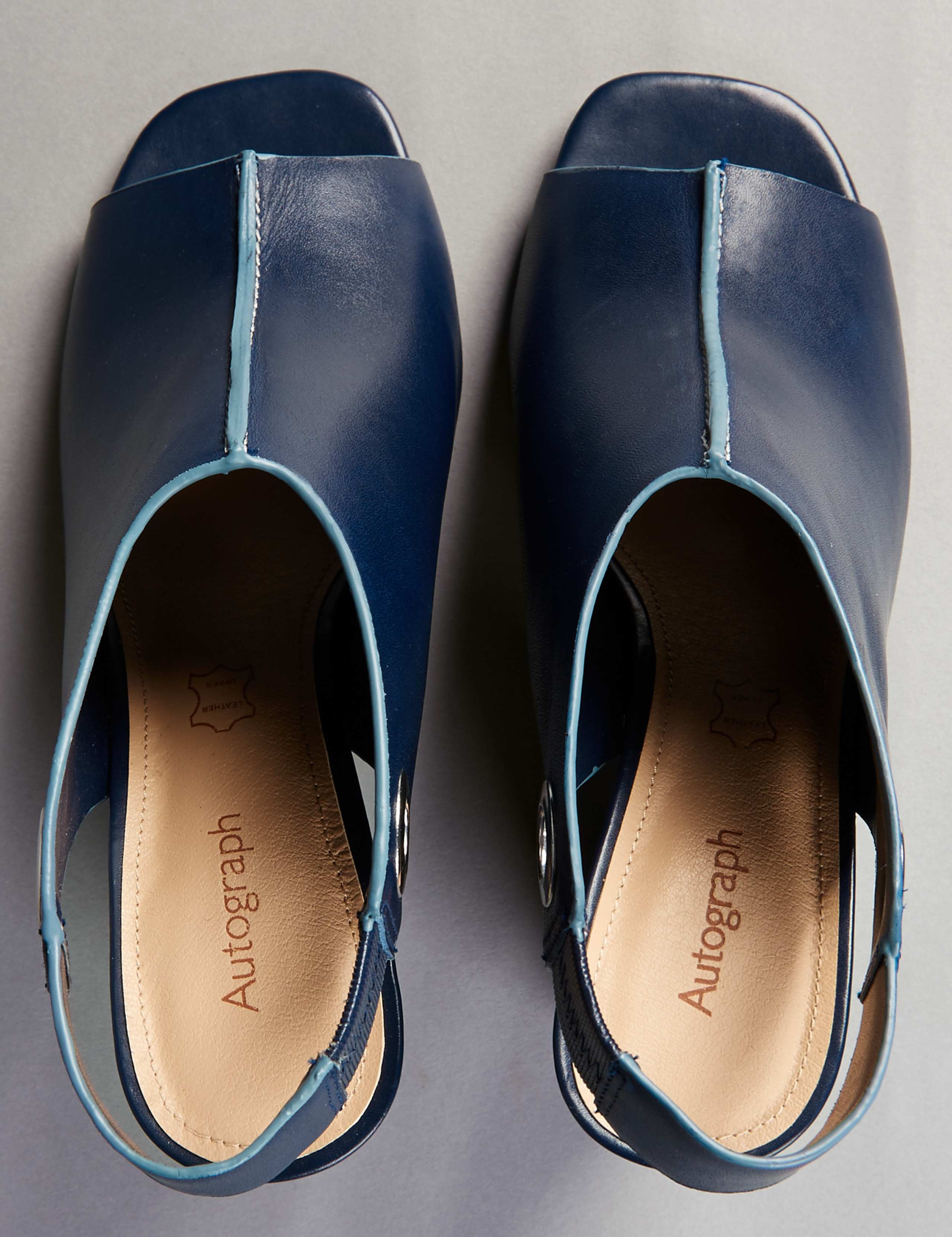 Leather Angular Heel Sandals with Insolia® 4 of 6