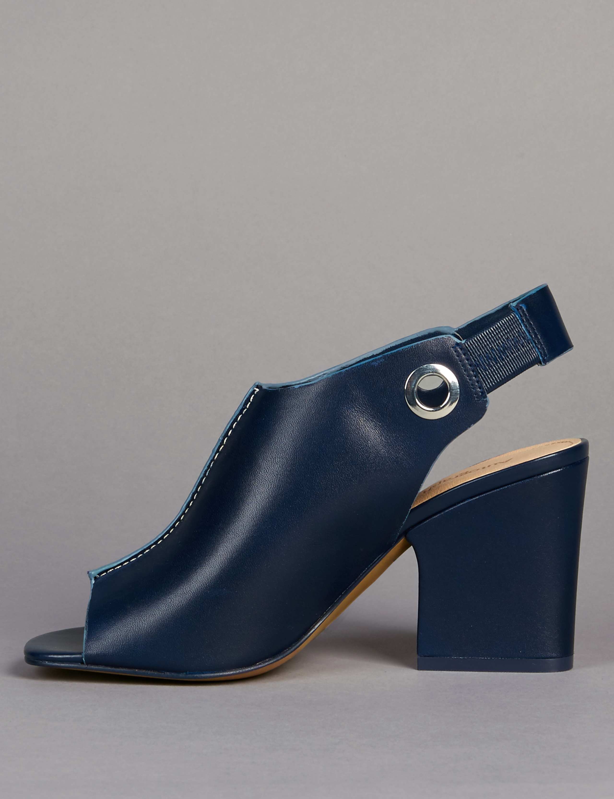 Leather Angular Heel Sandals with Insolia® 5 of 6