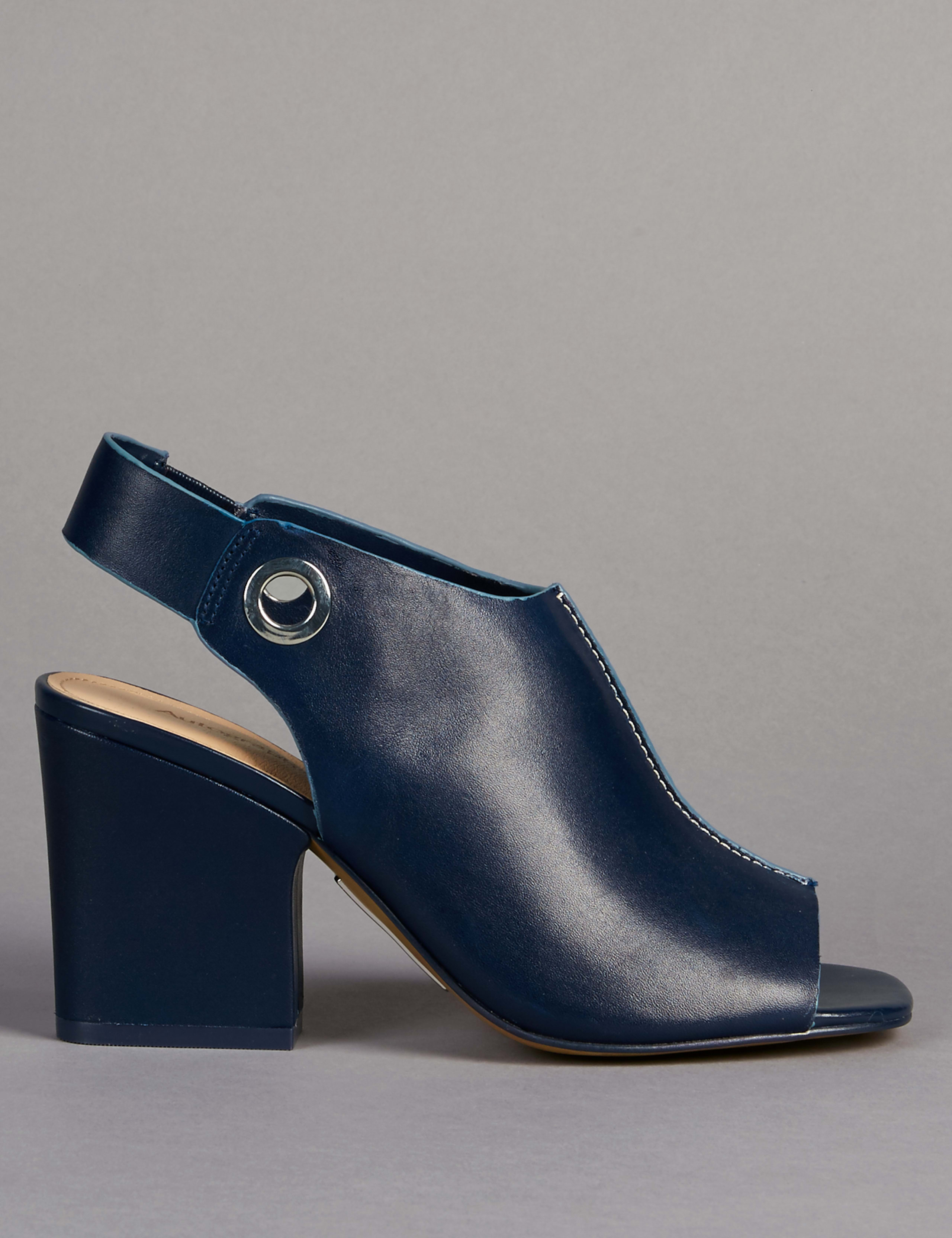 Leather Angular Heel Sandals with Insolia® 2 of 6