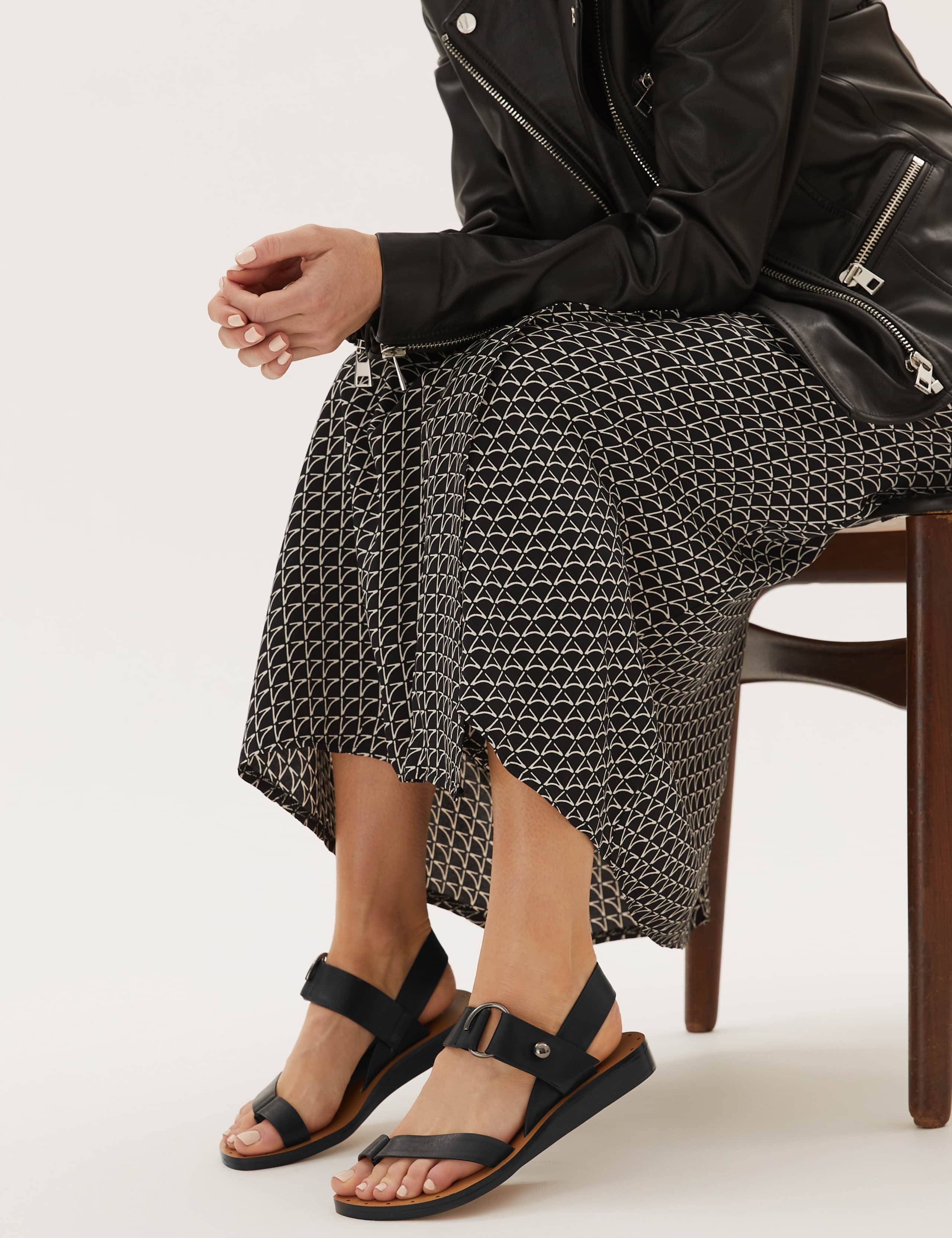 Leather Toe Loop Sandals 1 of 5