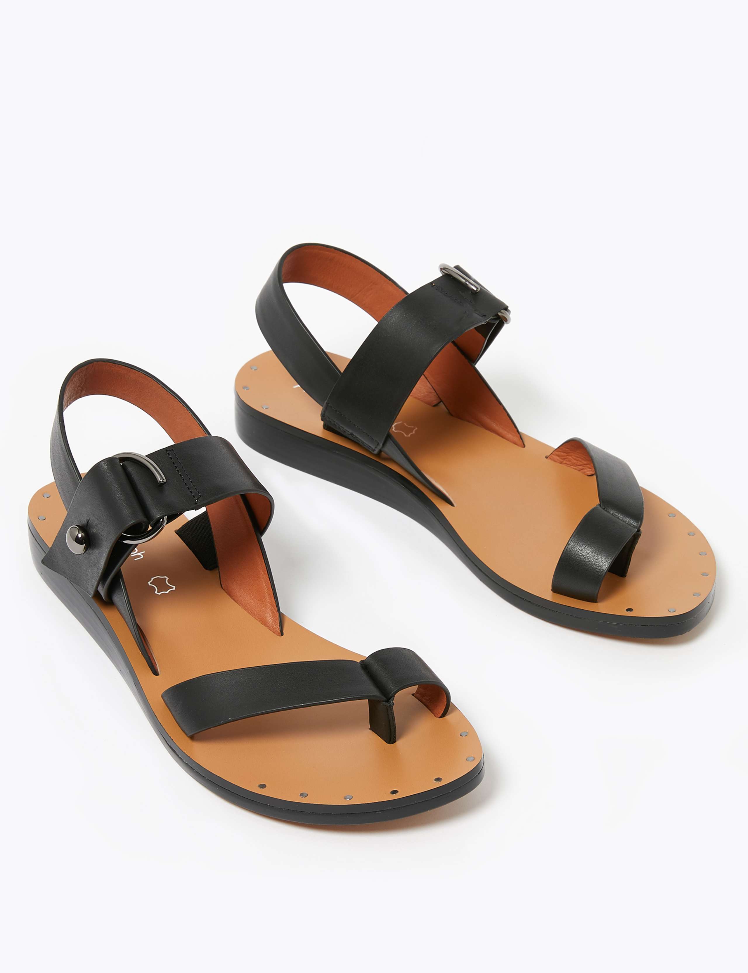 Leather Toe Loop Sandals 3 of 5