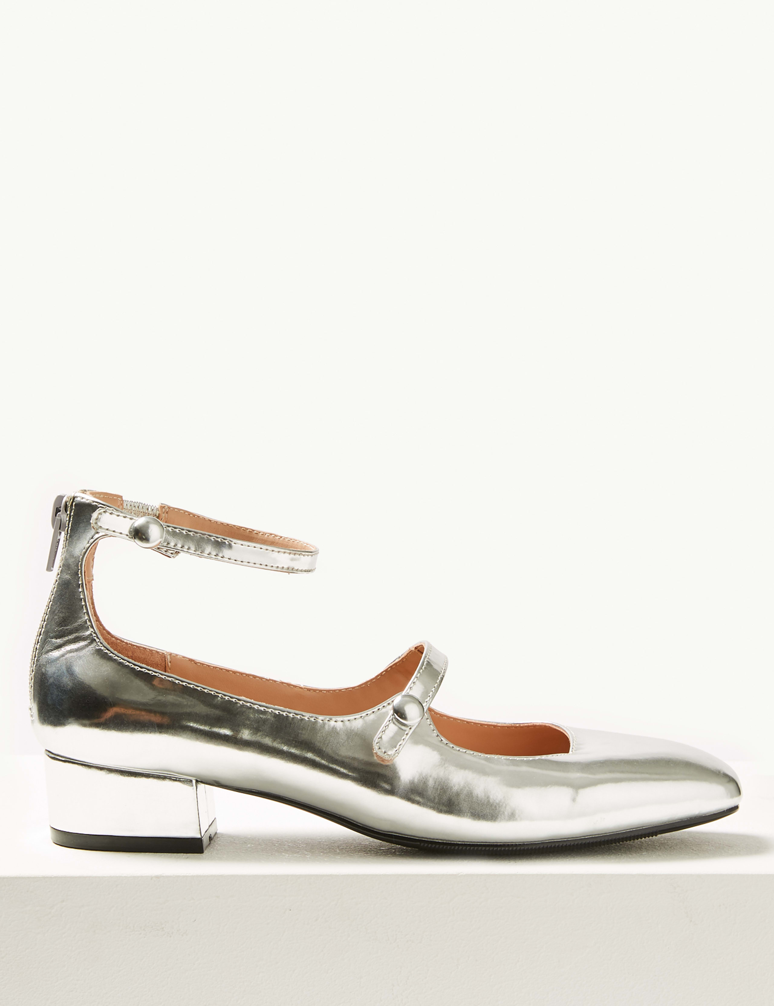 Block Heels Ankle Strap Court Shoes 2 of 6
