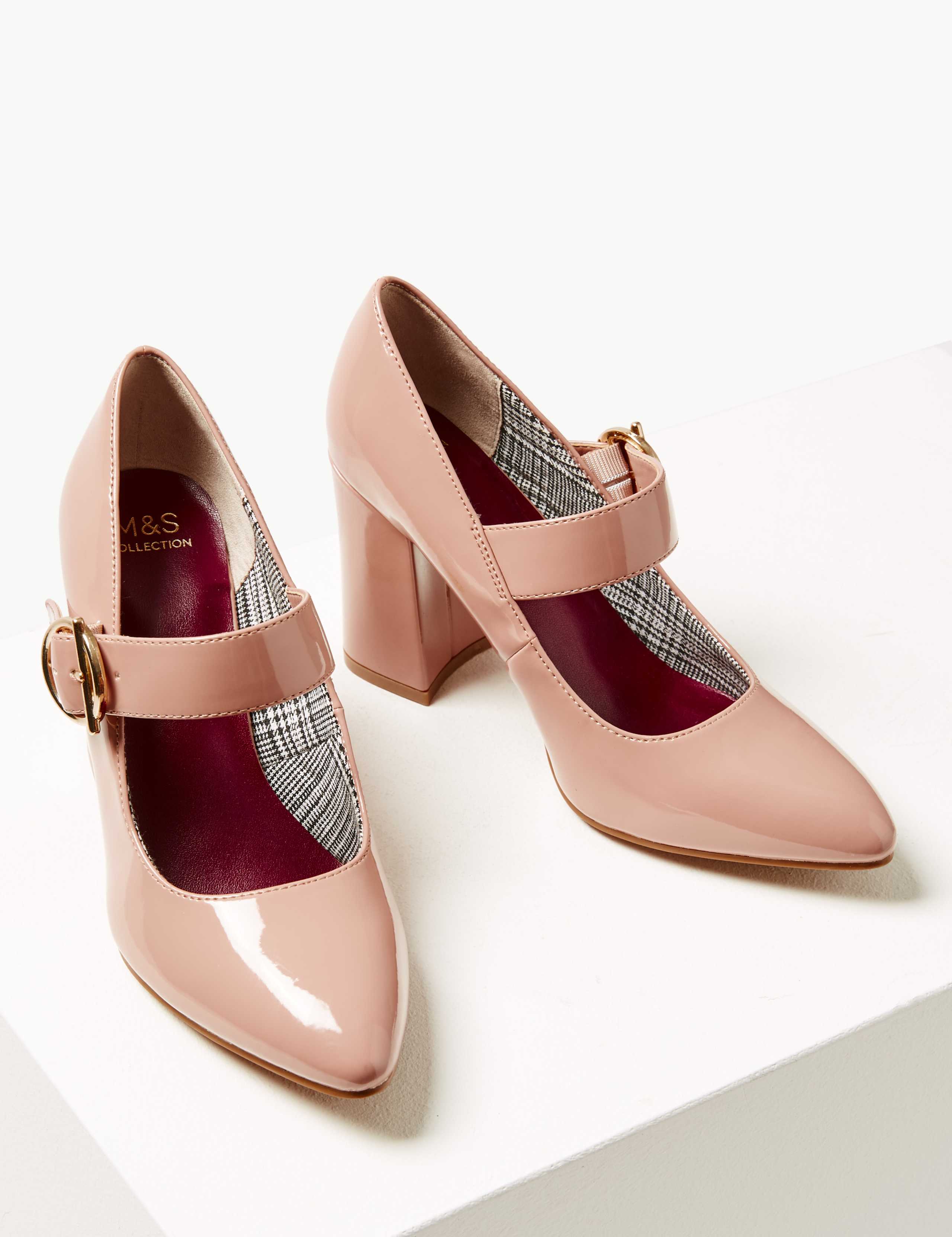 Block Heels Court Shoes 3 of 6