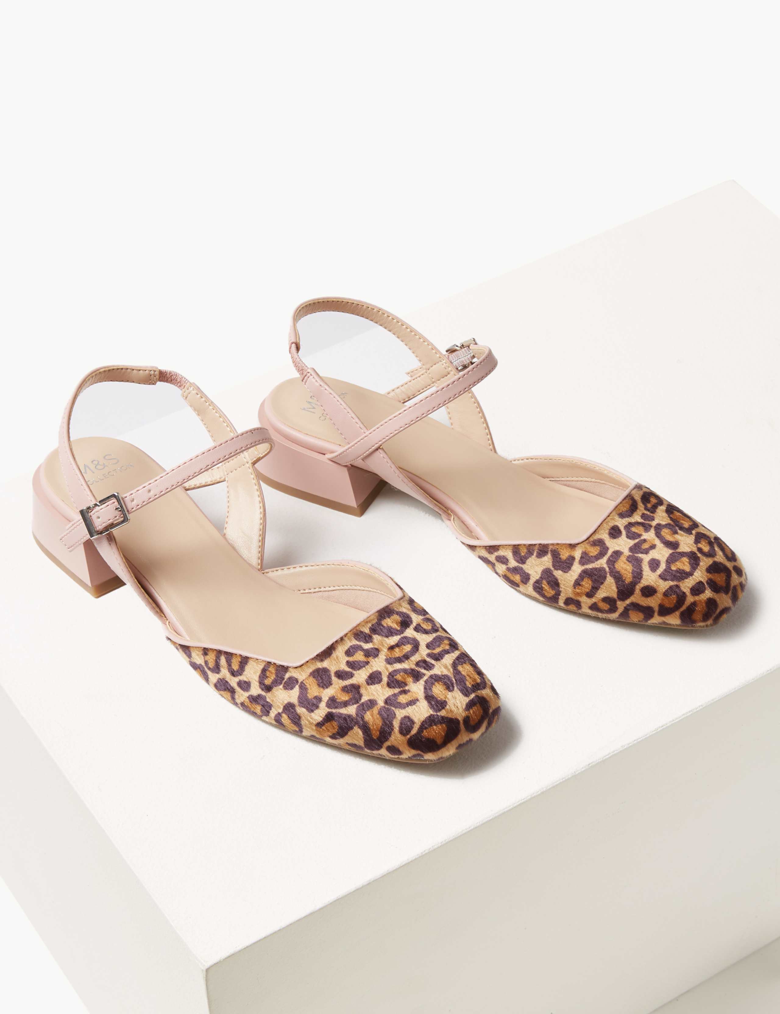 Animal Print Strap Slingback Shoes 3 of 5