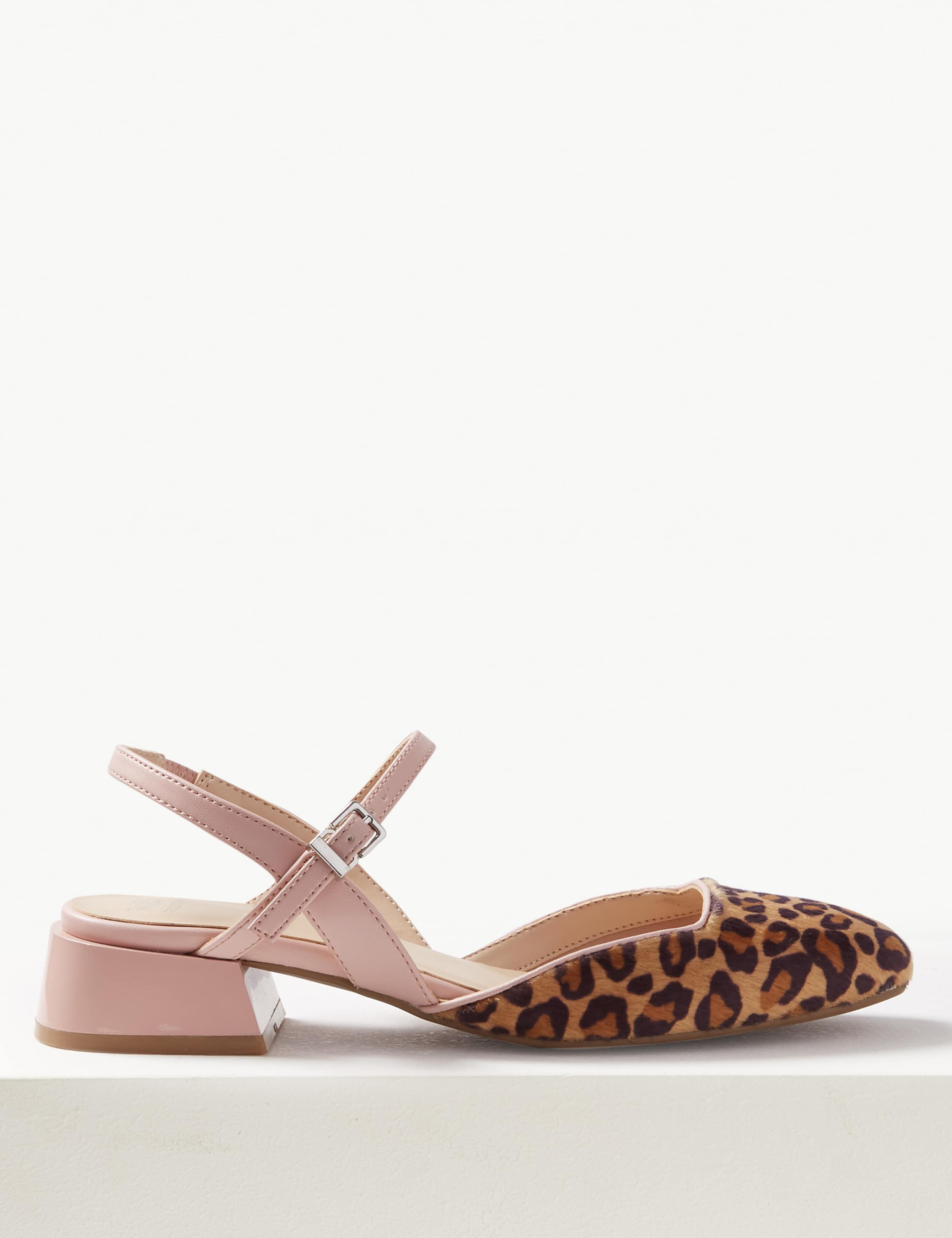Animal Print Strap Slingback Shoes 2 of 5