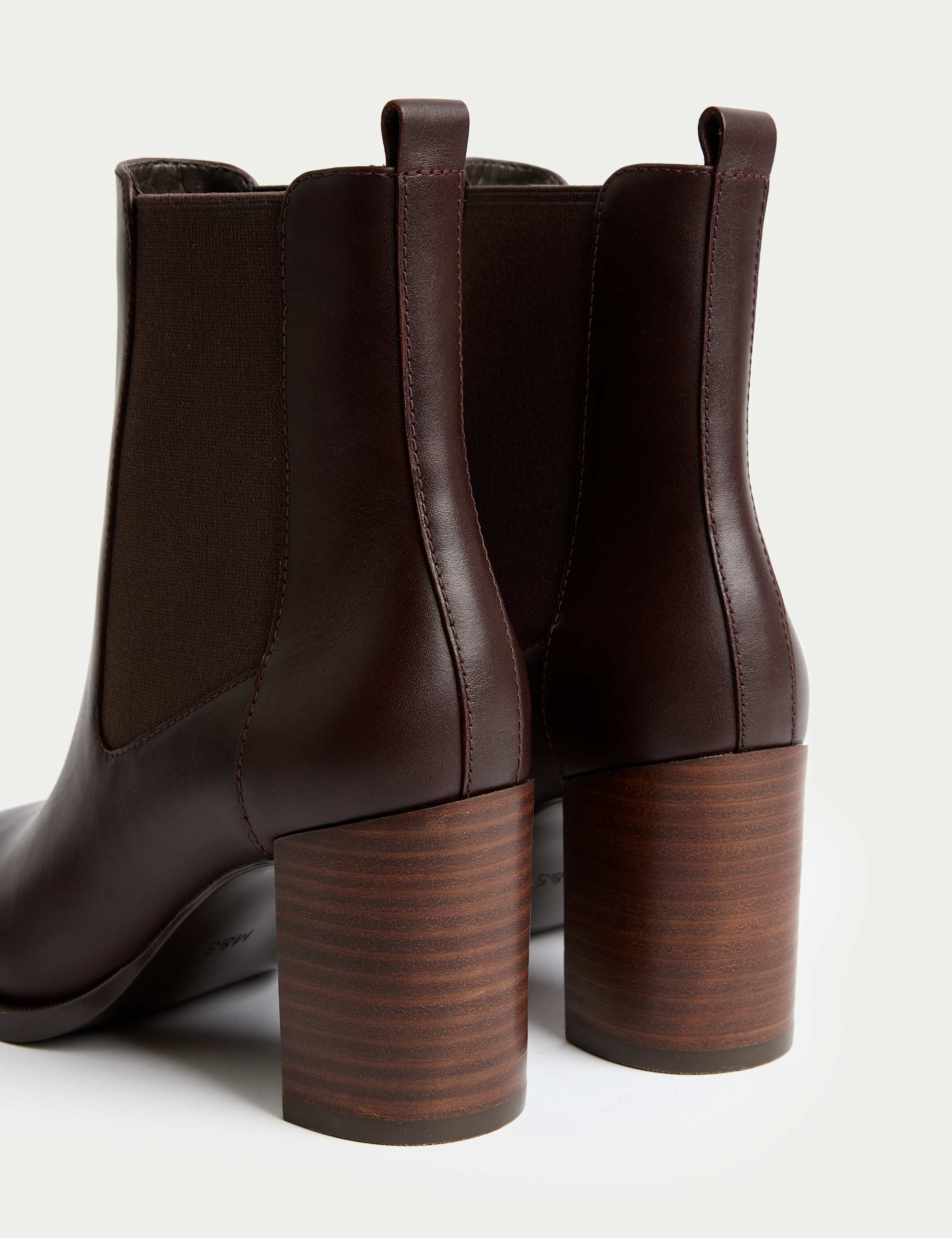 Leather Chelsea Block Heel Ankle Boots 3 of 3