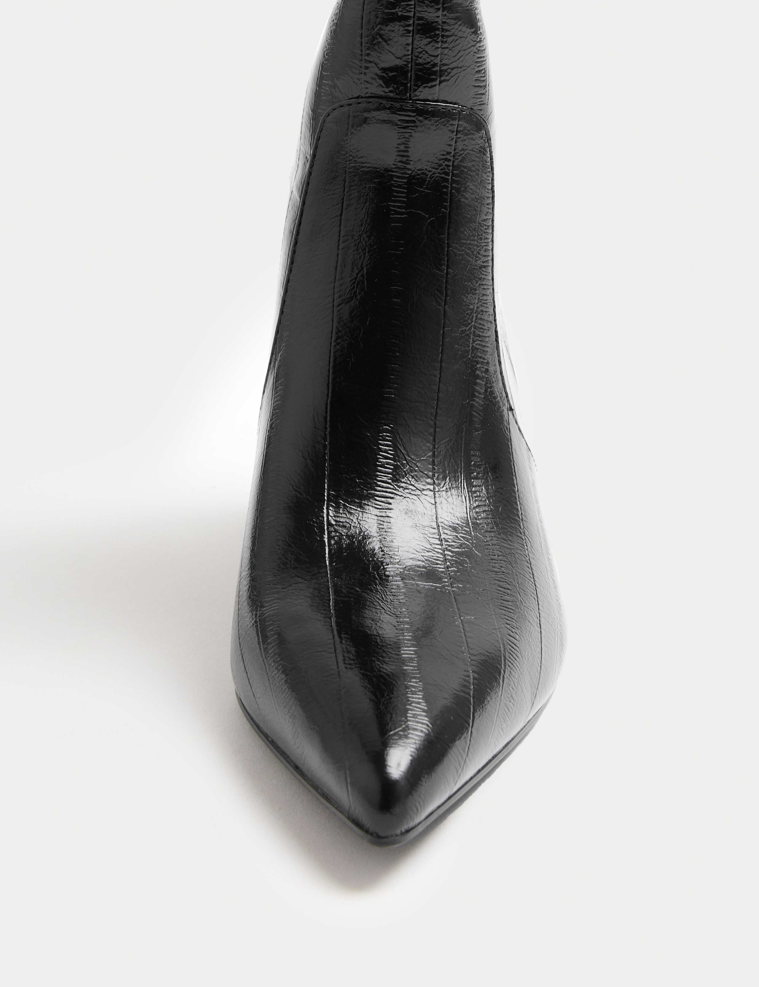 Eel Print Block Heel Knee High Boots 3 of 3