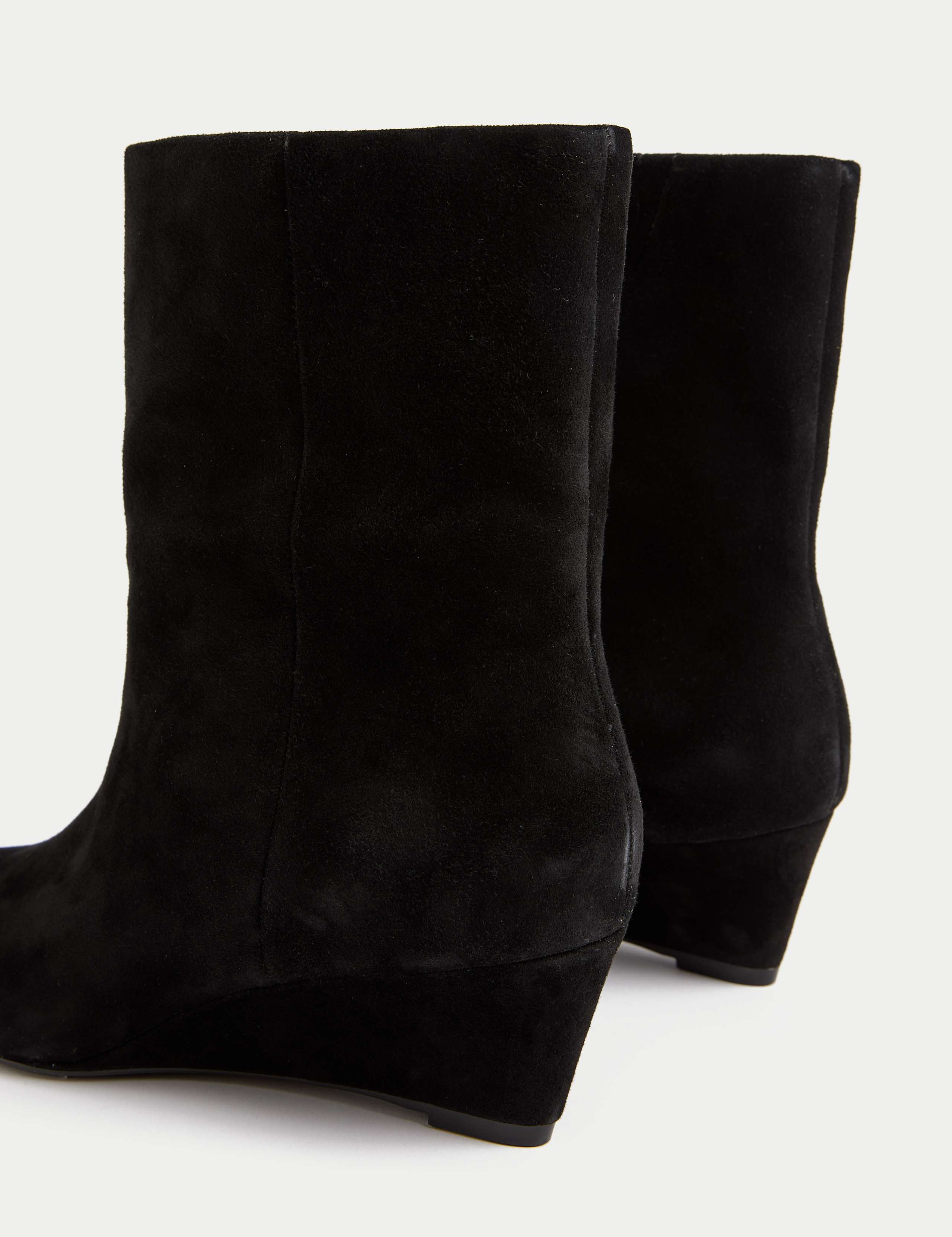 Suede Wedge Ankle Boots 3 of 3