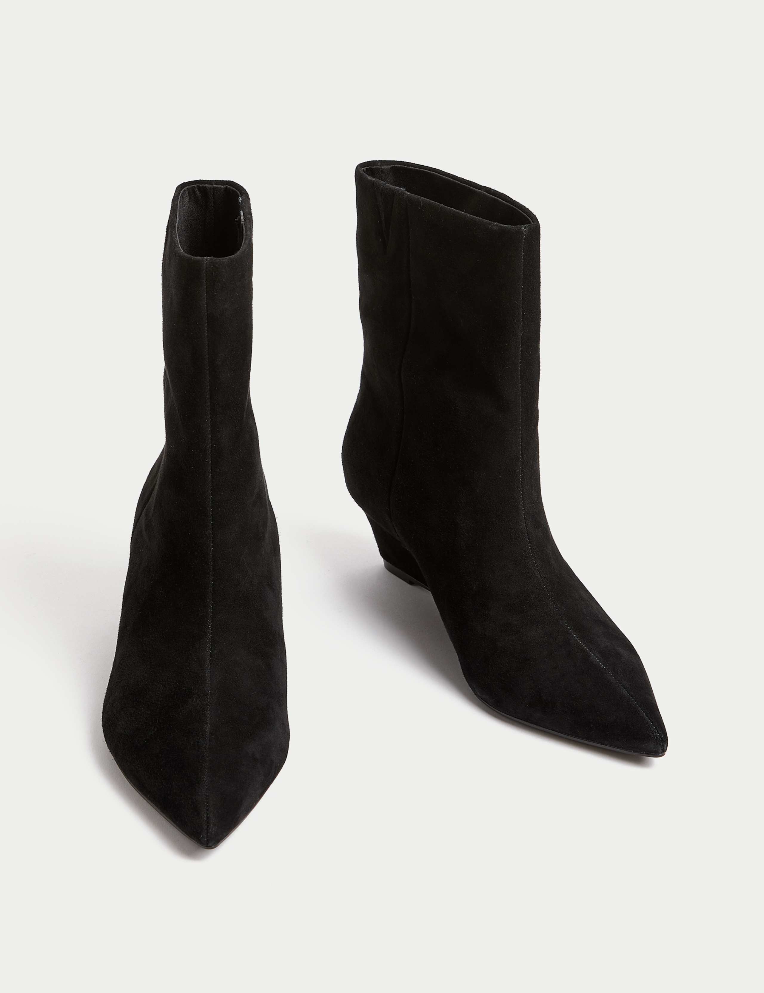 Suede Wedge Ankle Boots 2 of 3