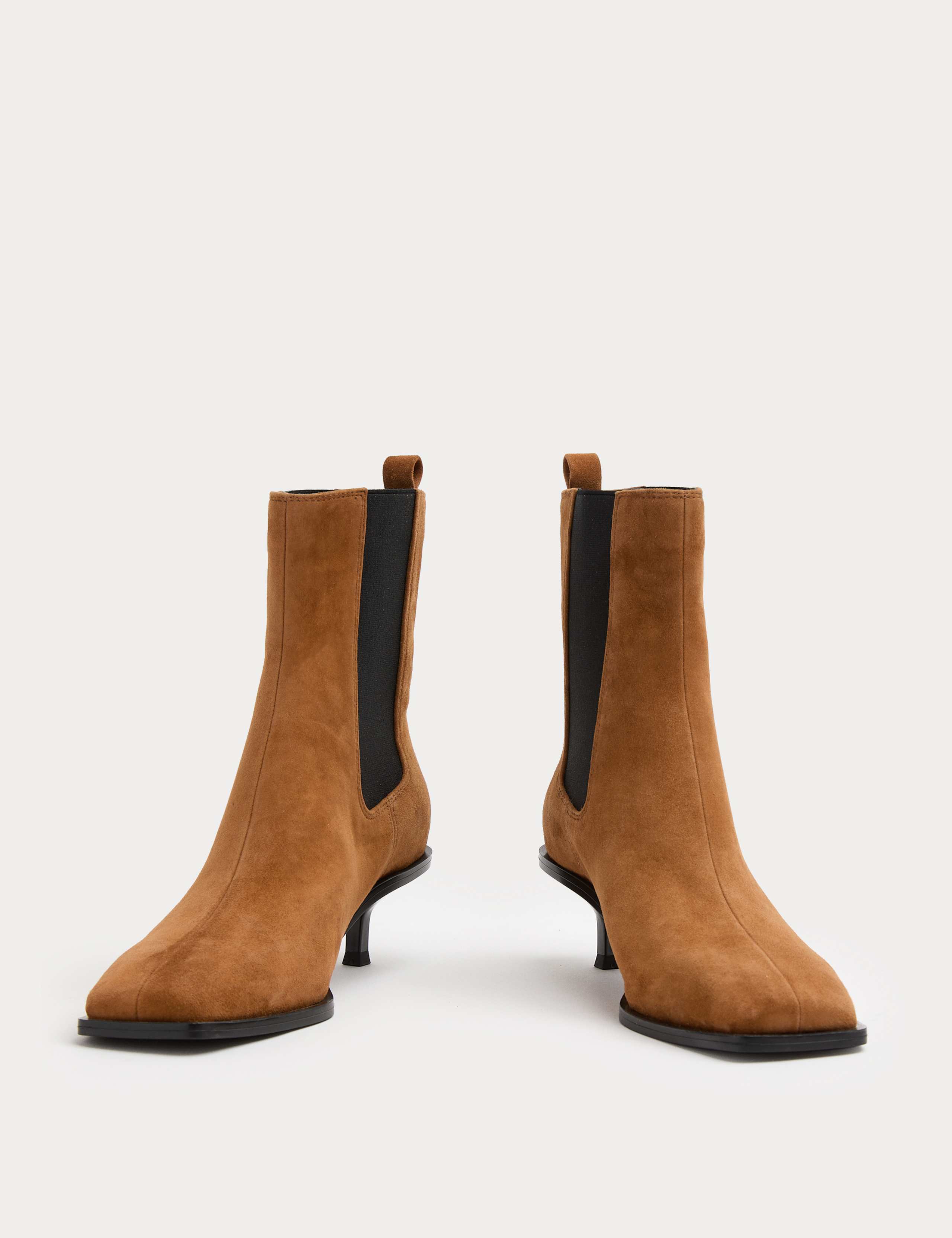 Suede Chelsea Kitten Heel Ankle Boots 2 of 3