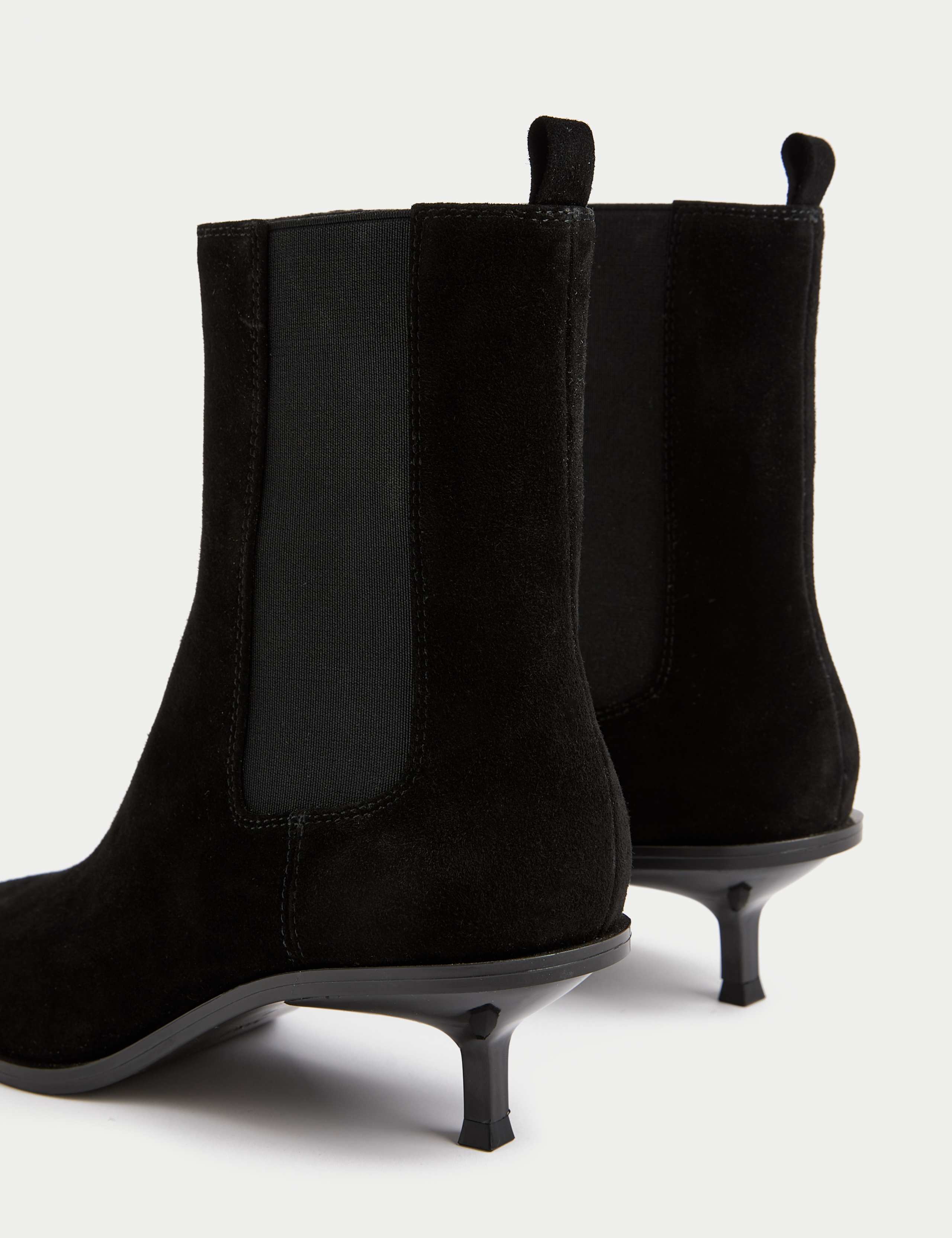 Suede Chelsea Kitten Heel Boots 3 of 3