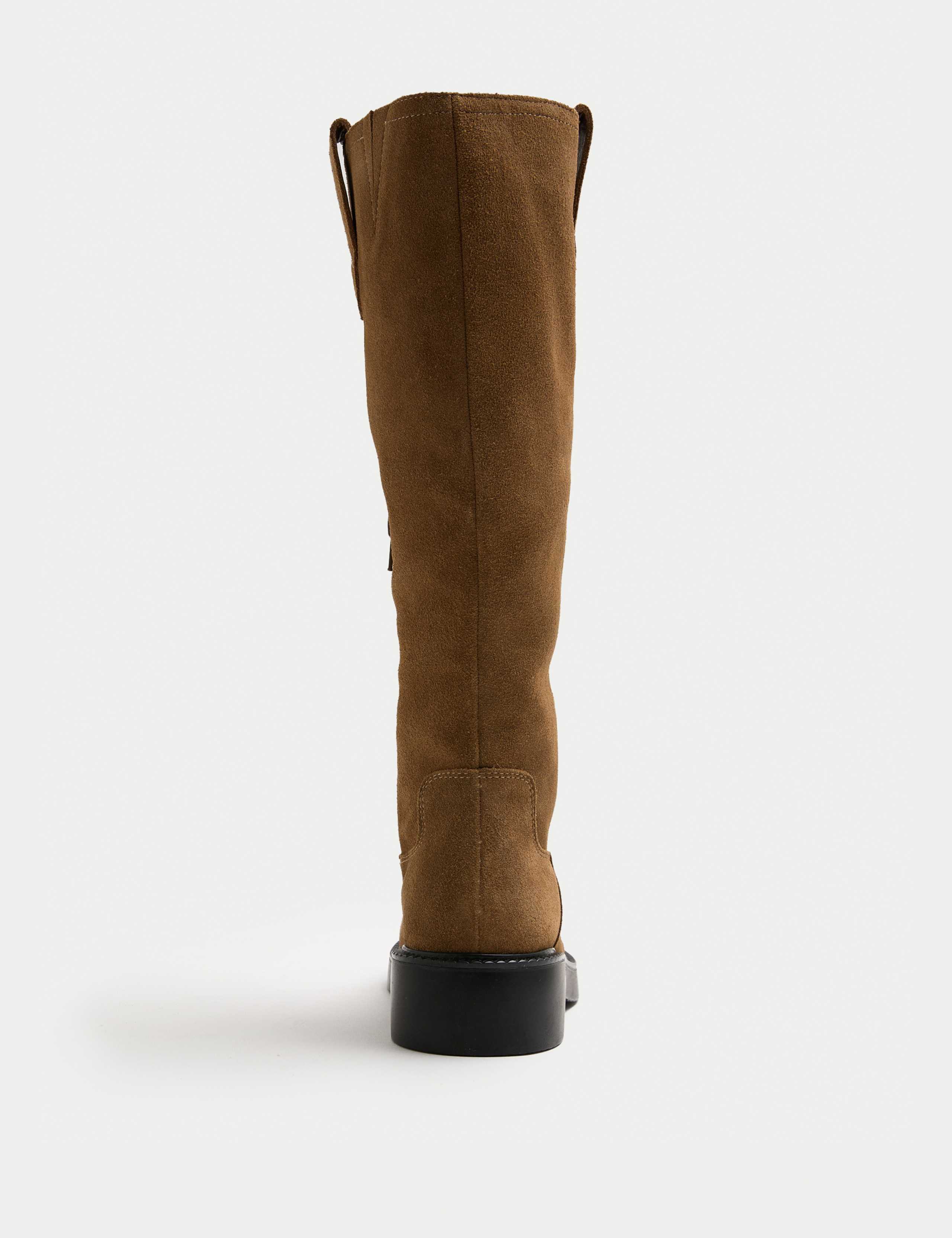 Suede Faux Fur Lined Knee High Boots 3 of 3