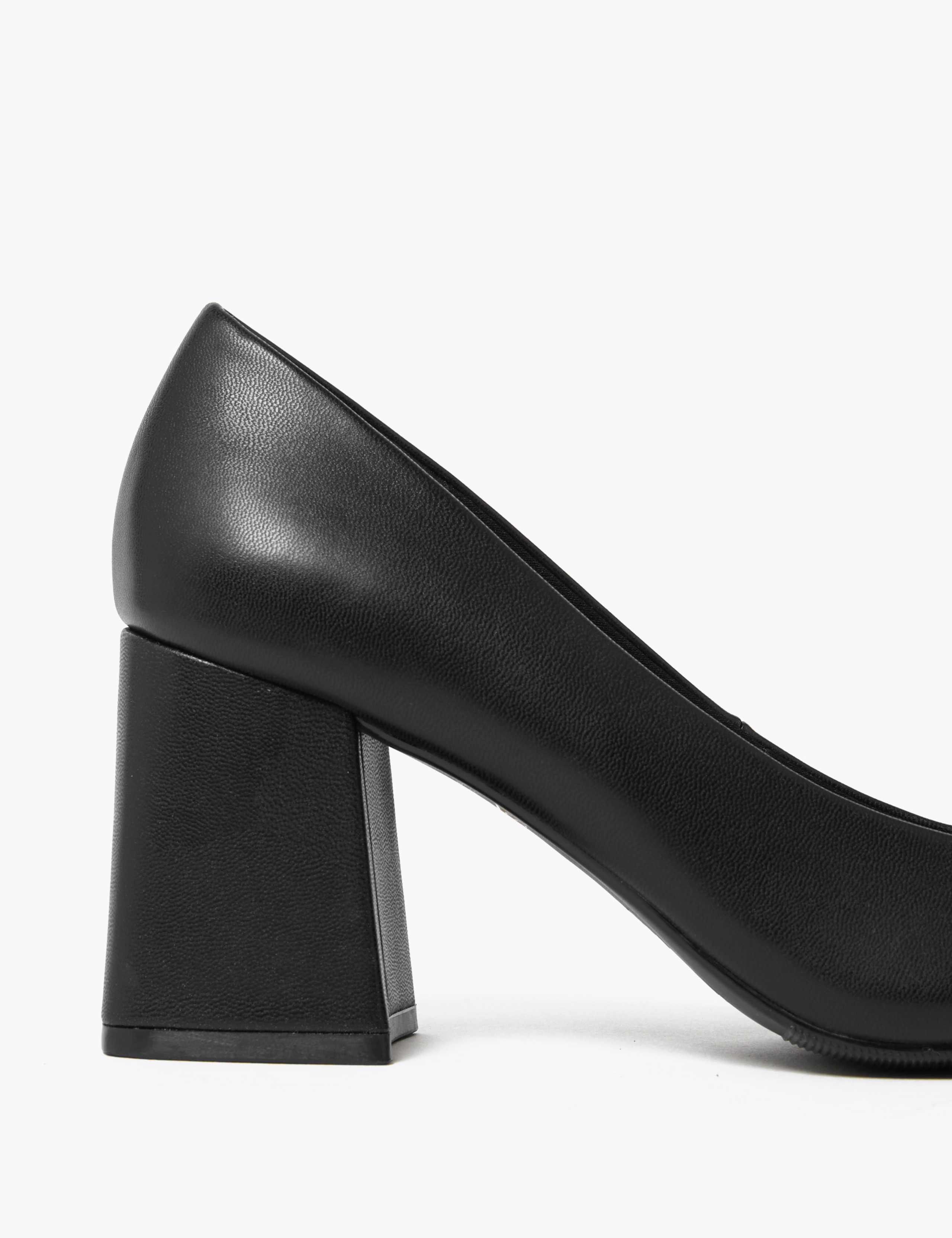 Block Heel Pointed Court Shoes 4 of 5