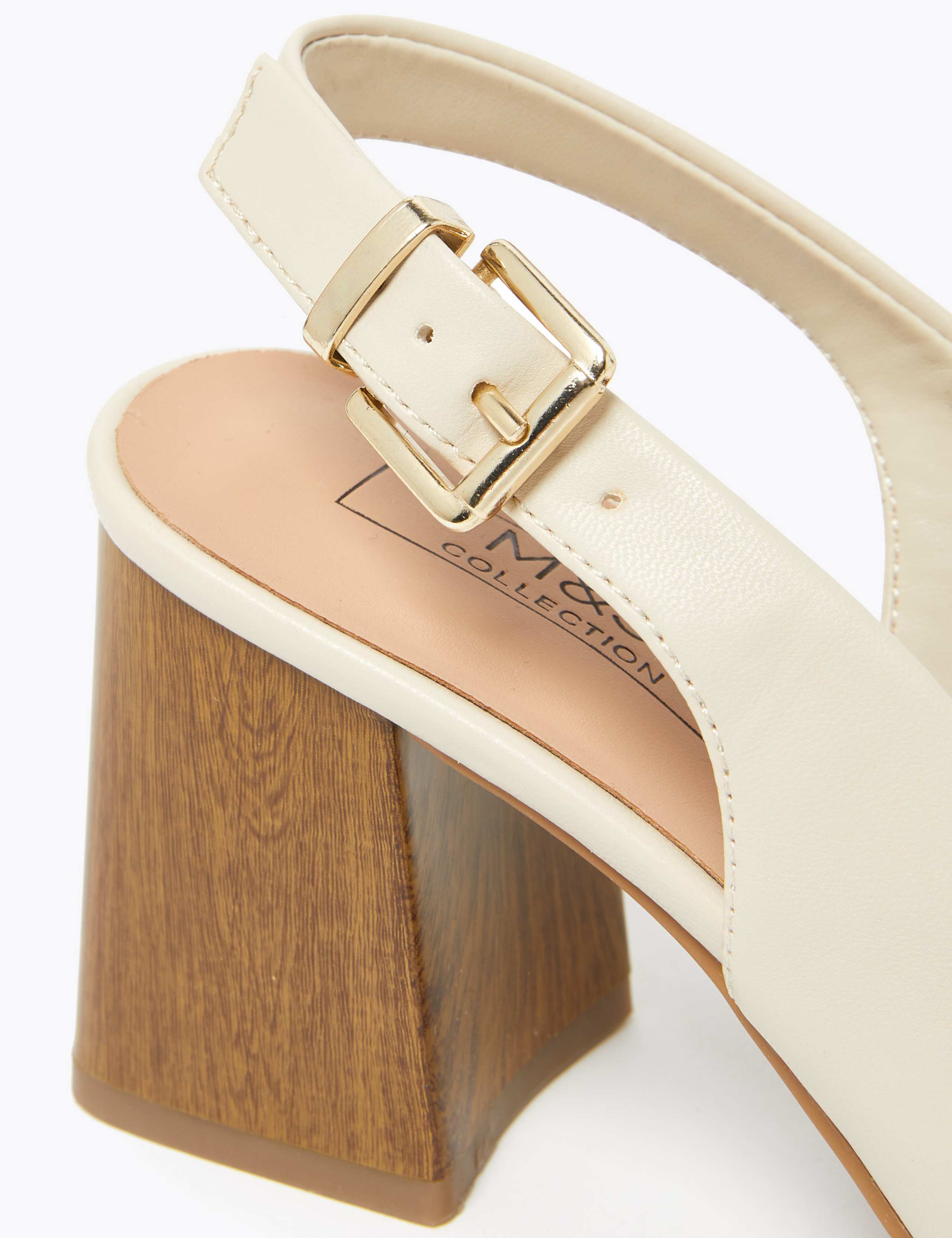 Block Heel Square Toe Slingback Shoes 3 of 4