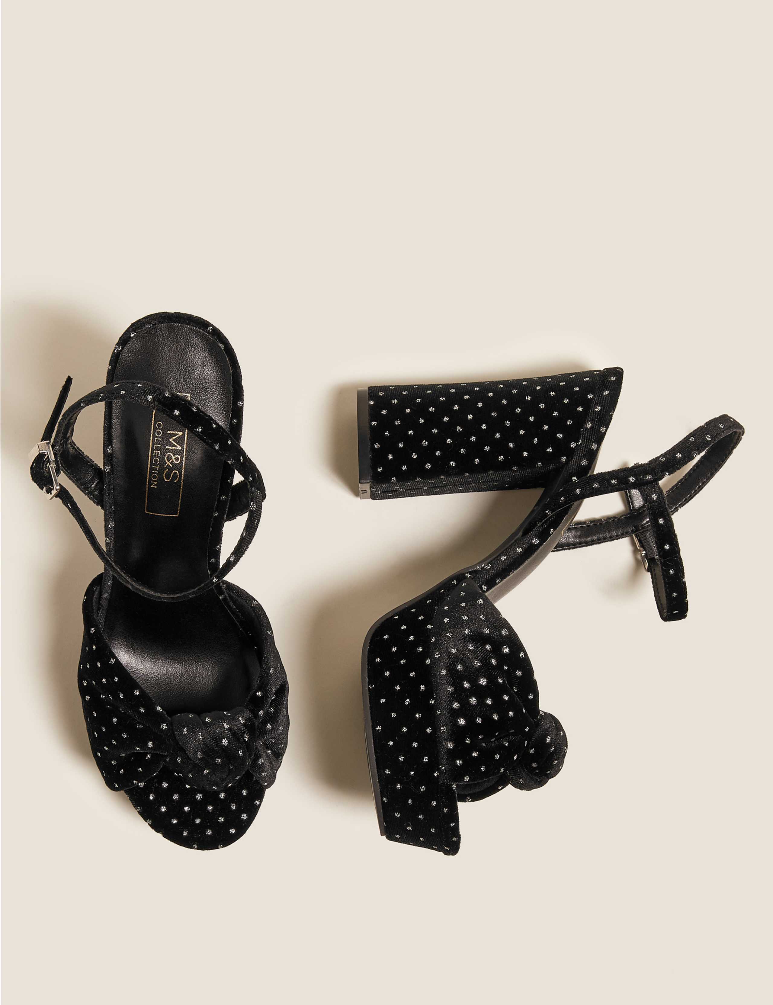 Velvet Knot Platform Sandals 4 of 6