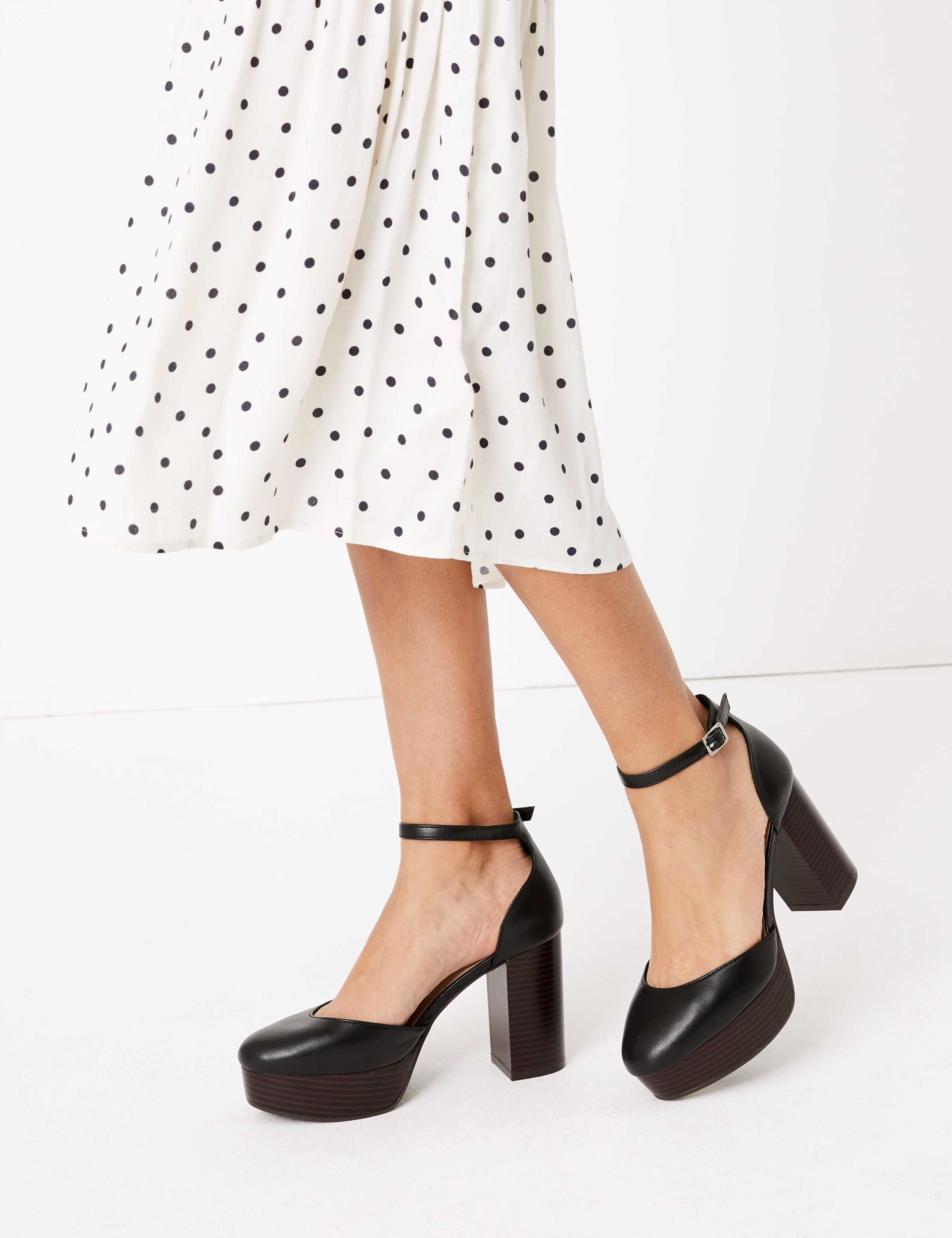 Ankle Strap Block Heel Sandals 1 of 5