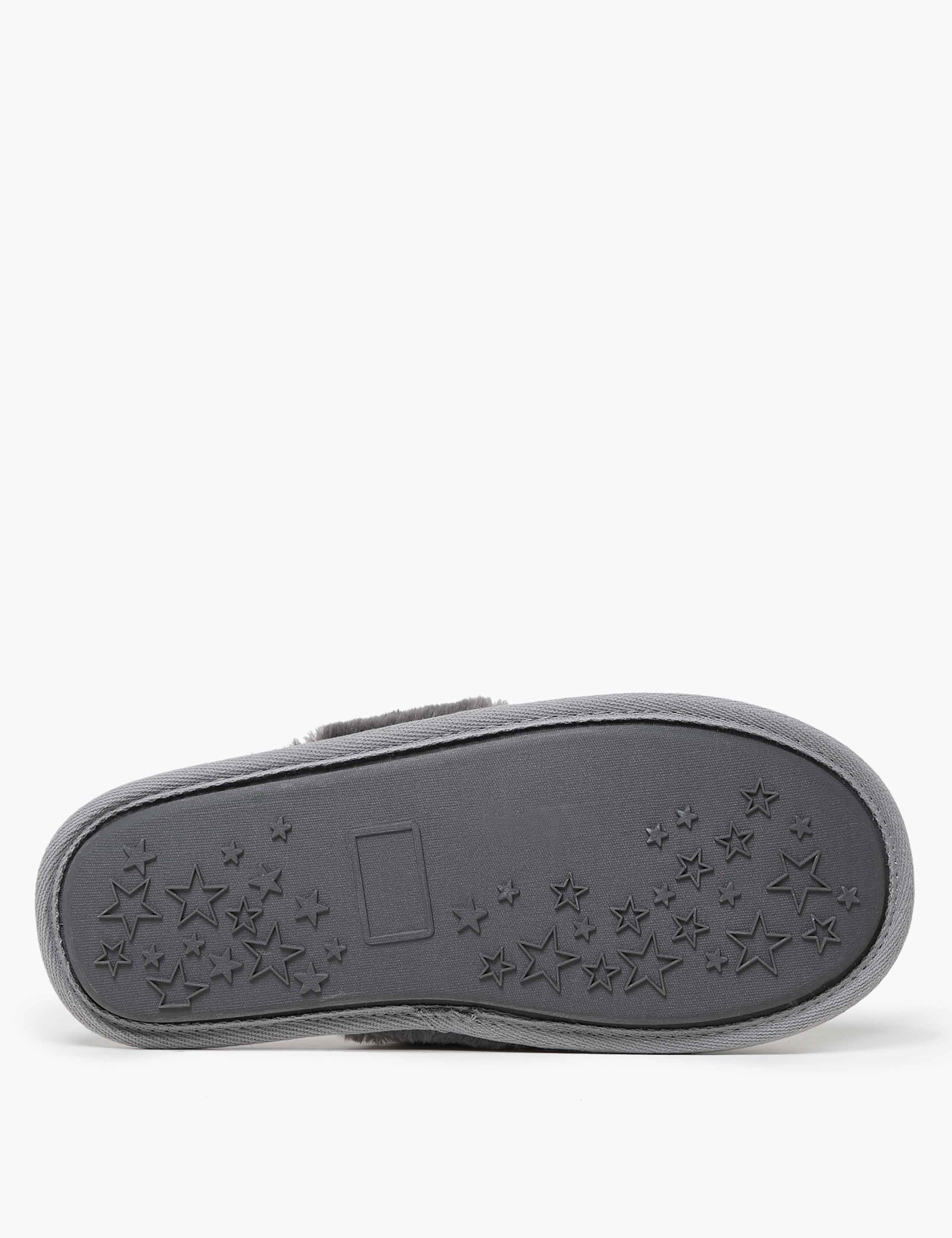 Faux Fur Lined Glitter Mule Slippers 7 of 7