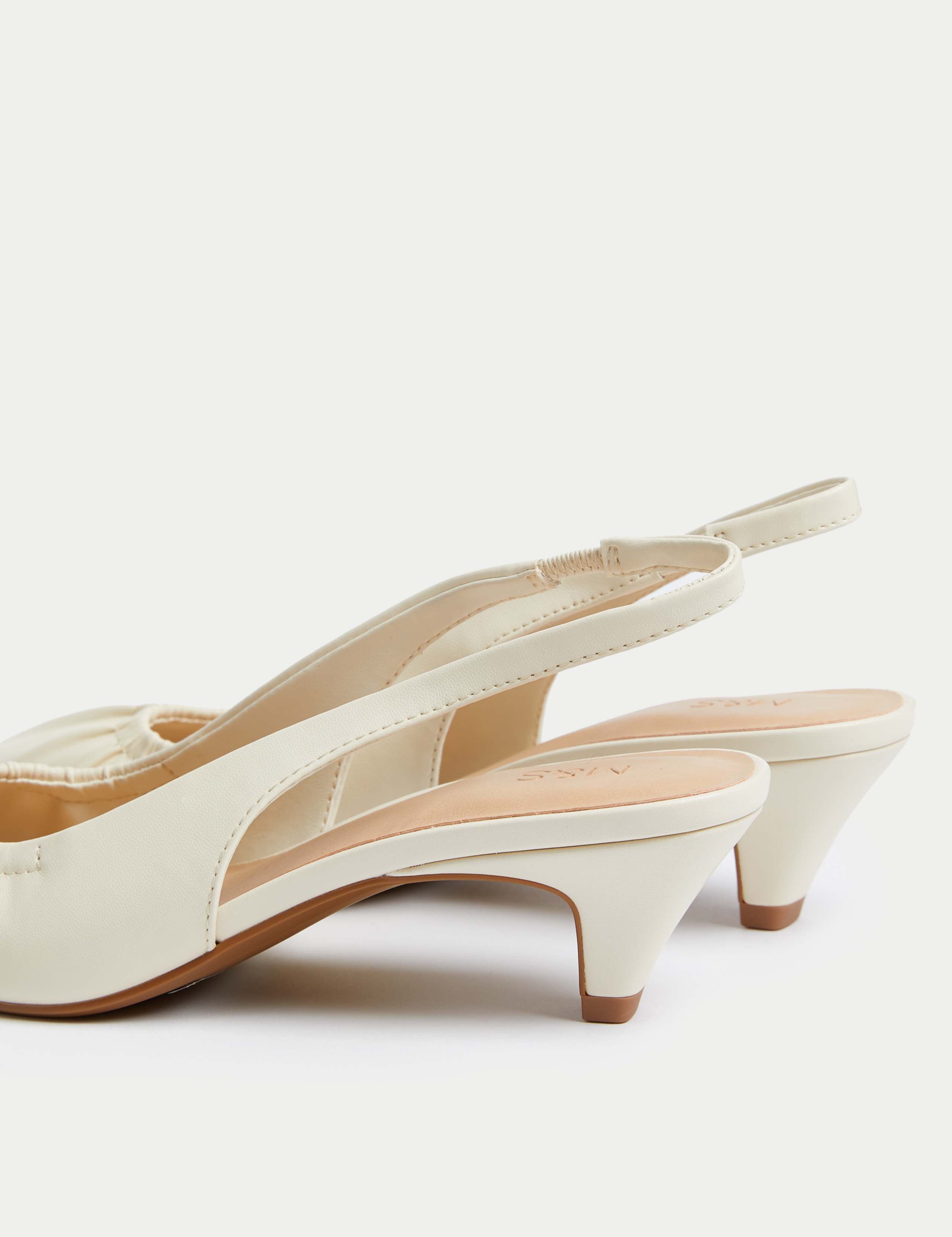 Slip On Kitten Heel Pointed Slingback Shoes 3 of 3
