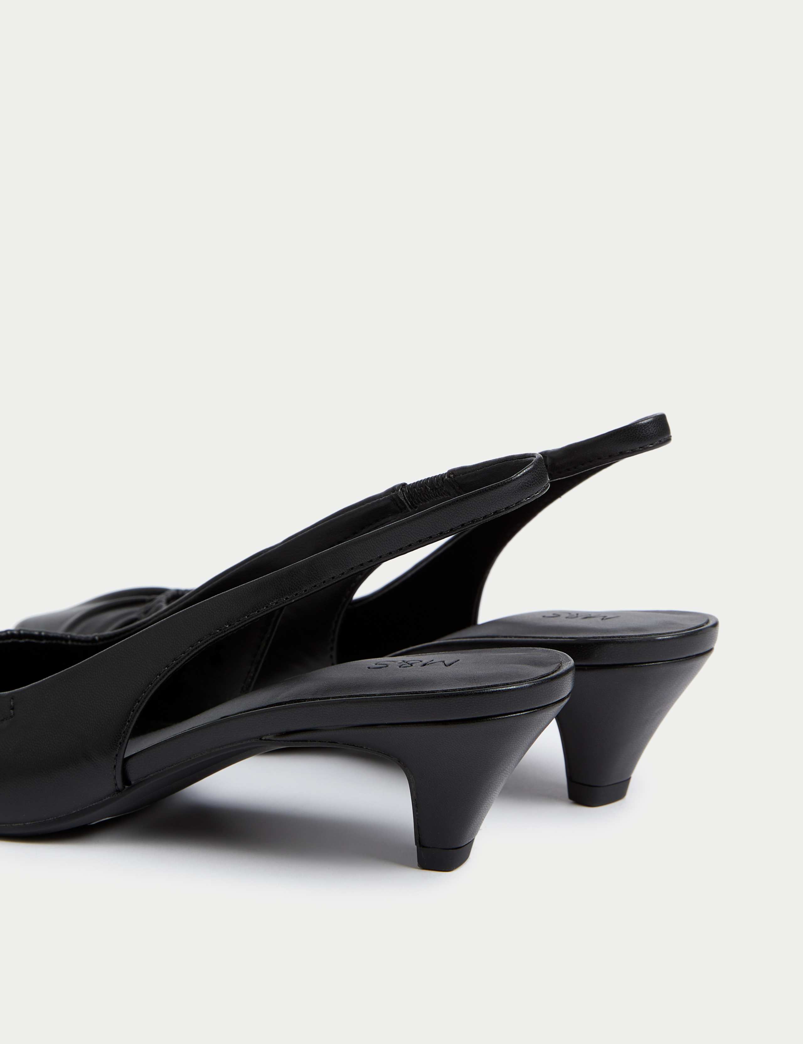 Slip On Kitten Heel Pointed Slingback Shoes 3 of 3