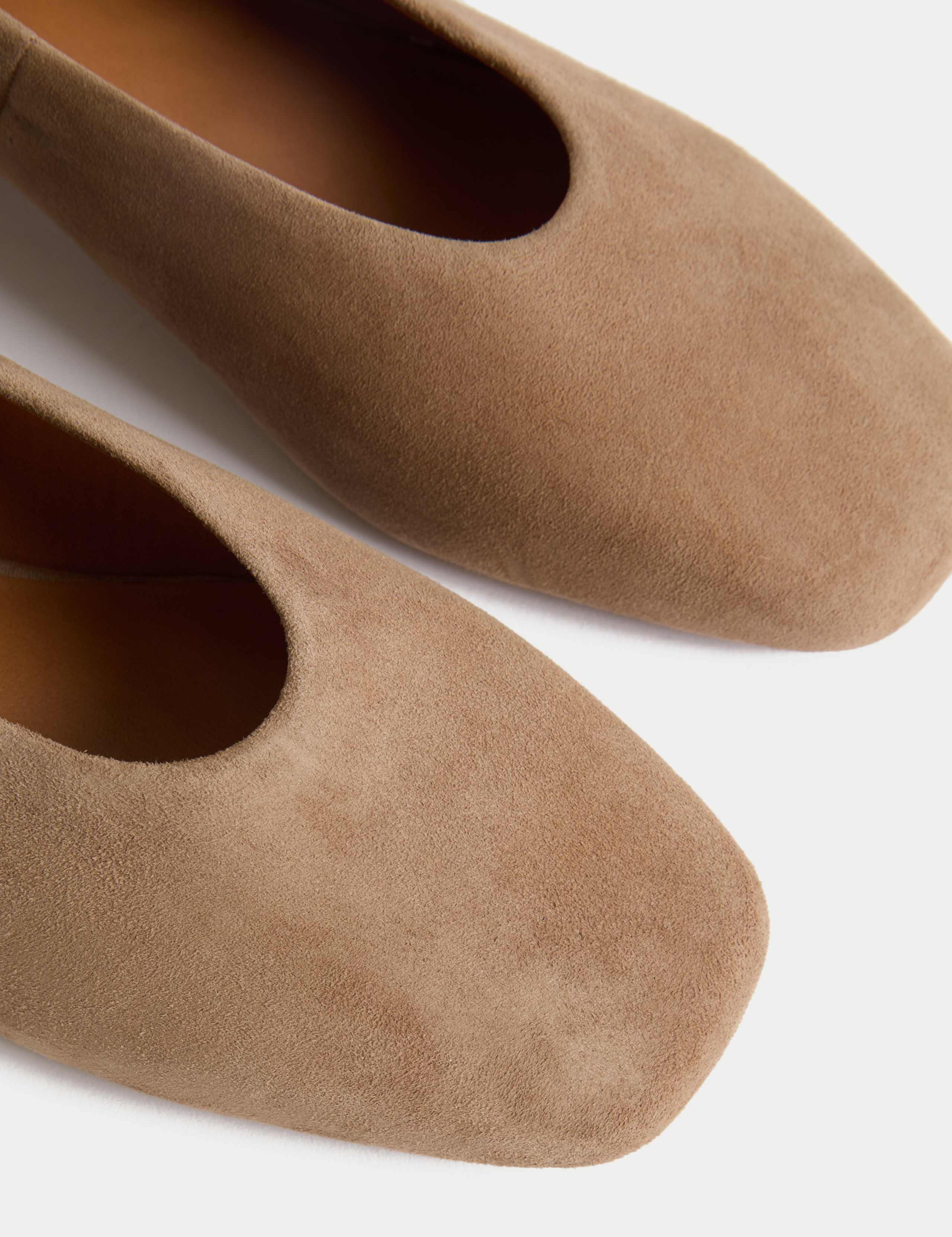 Suede Block Heel Square Toe Court Shoes 3 of 3
