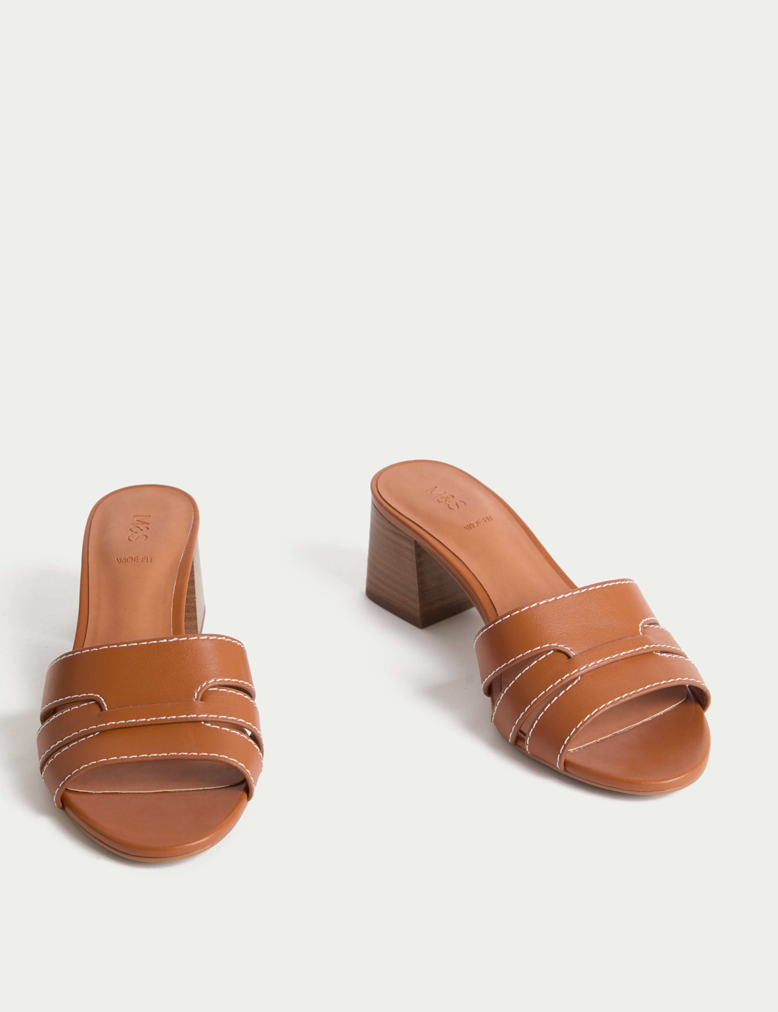 Wide Fit Block Heel Mules 2 of 3