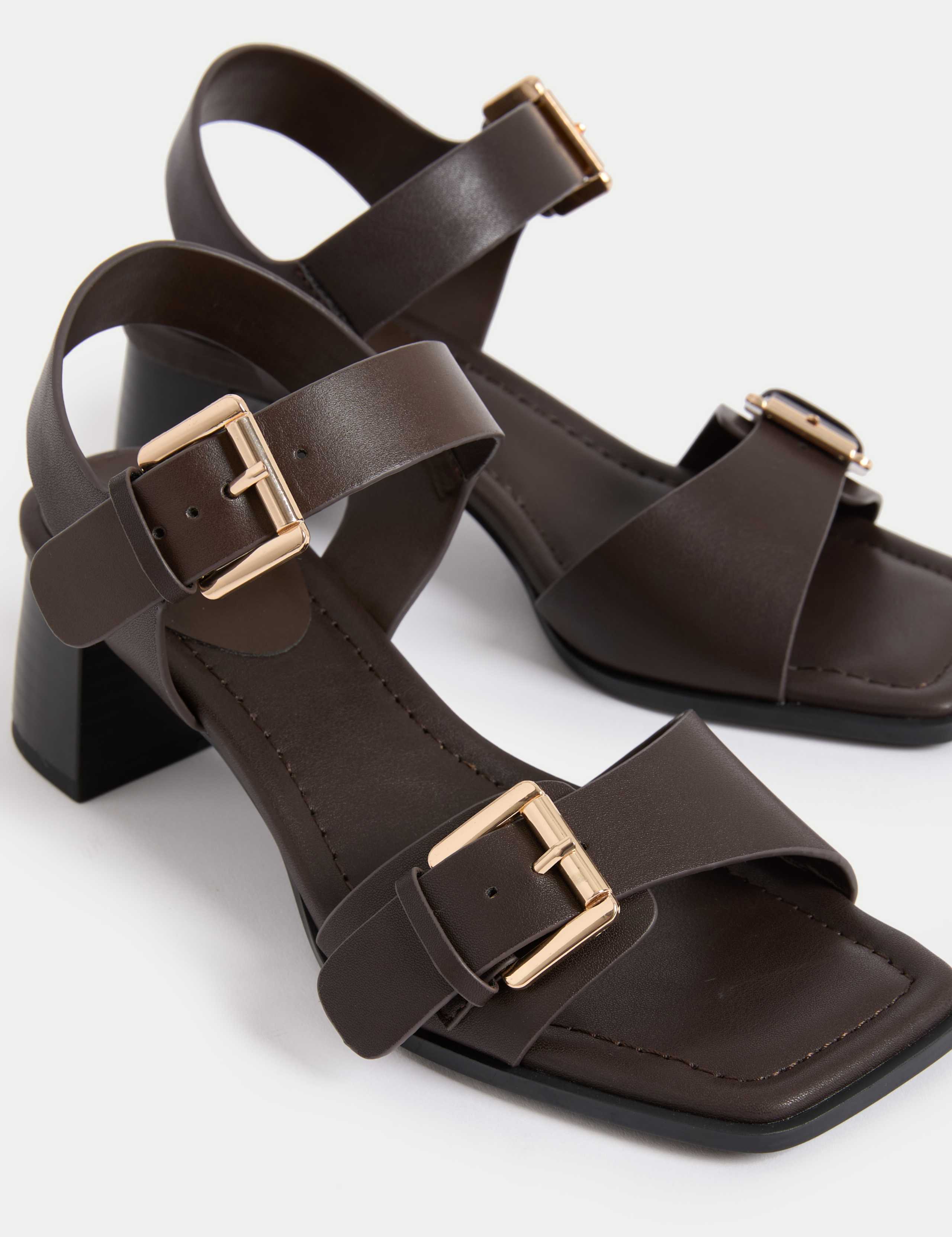 Double Buckle Block Heel Sandal 3 of 3
