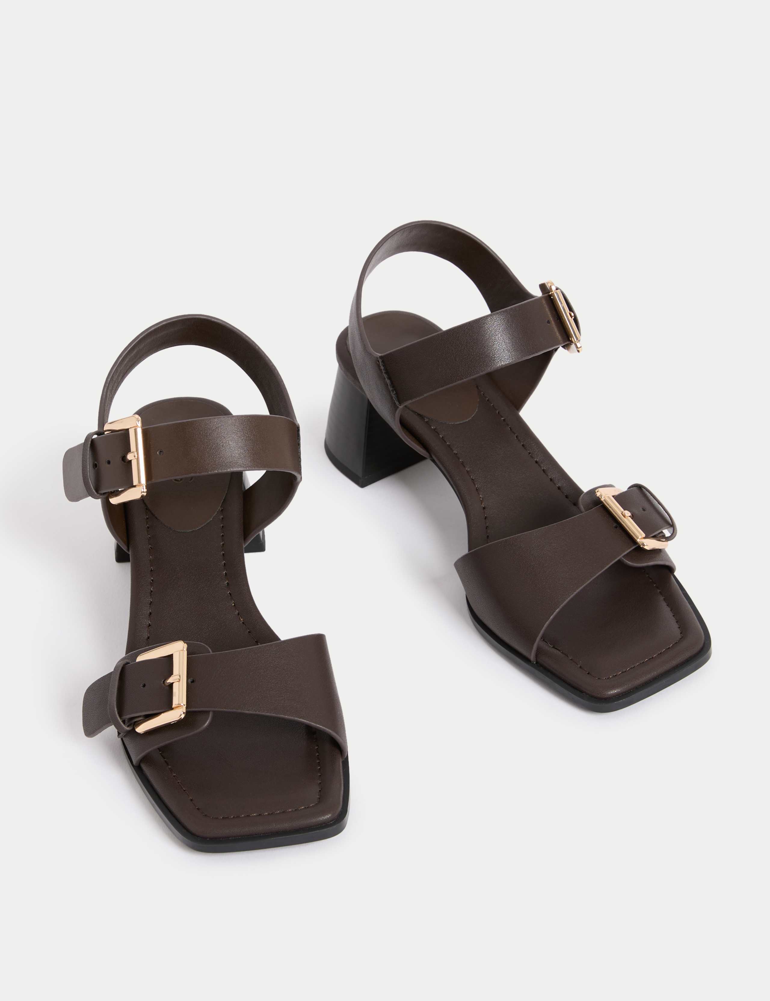 Double Buckle Block Heel Sandal 2 of 3