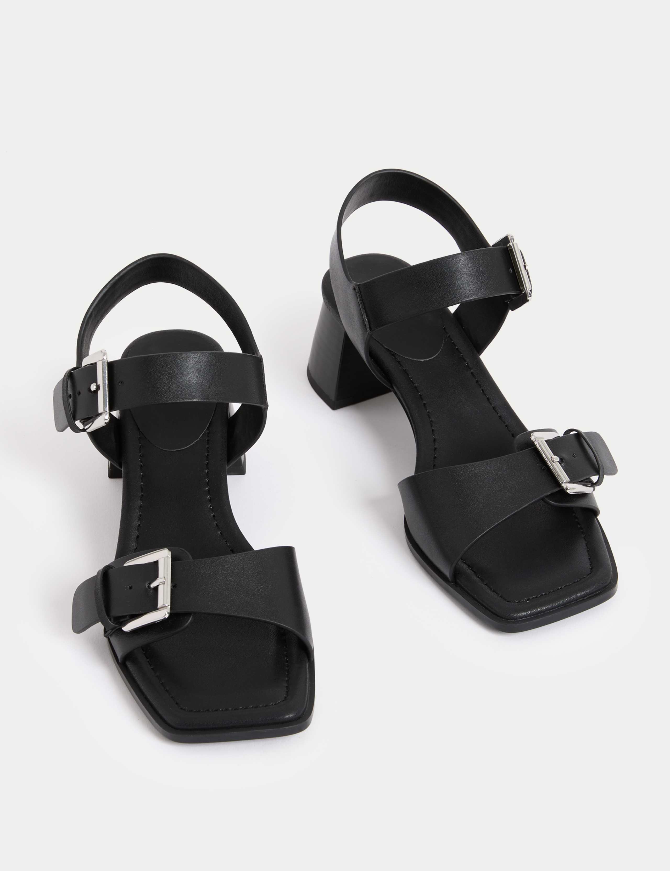 Double Buckle Block Heel Sandal 2 of 3