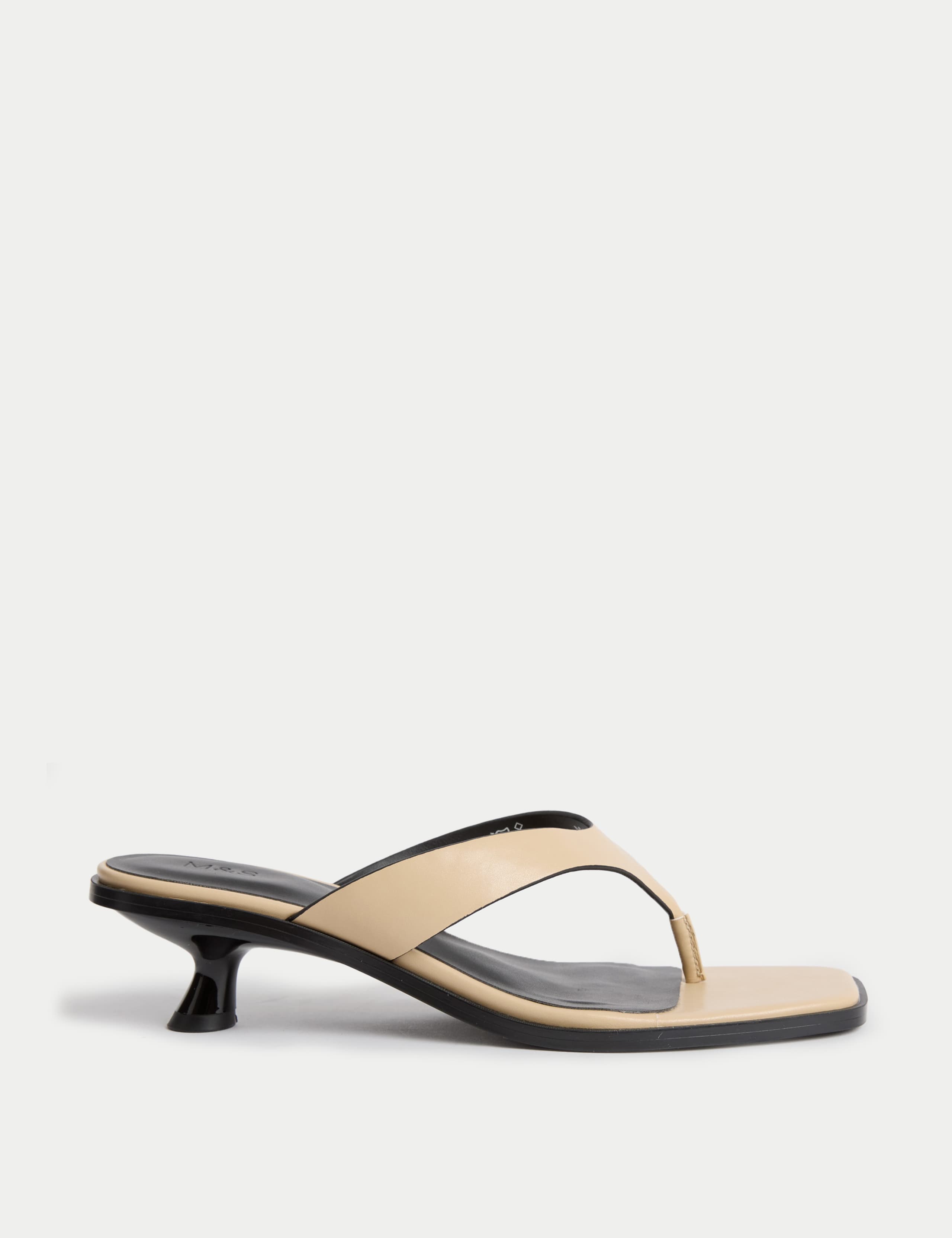Kitten Heel Toe Thong Sandals 1 of 3