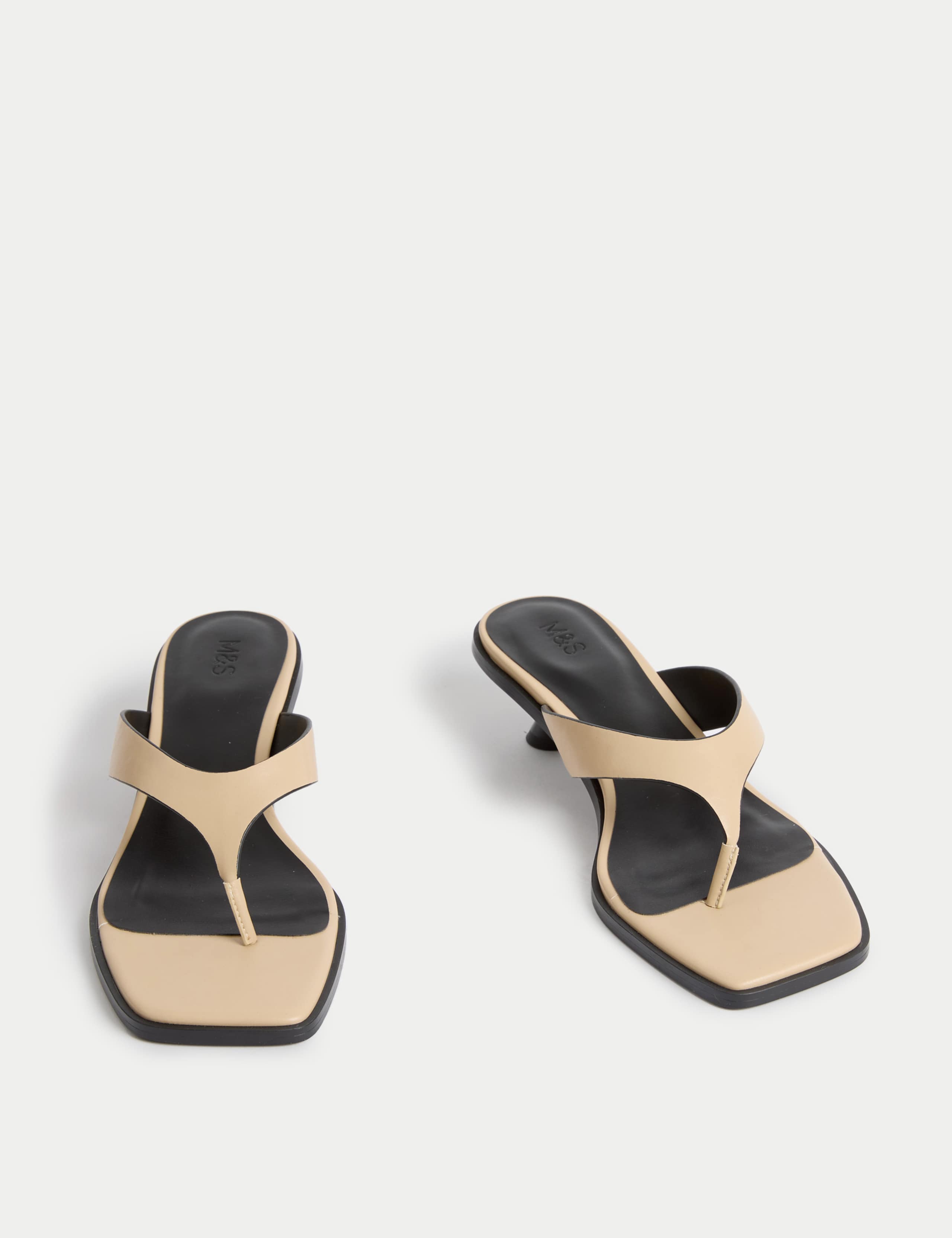 Kitten Heel Toe Thong Sandals 2 of 3