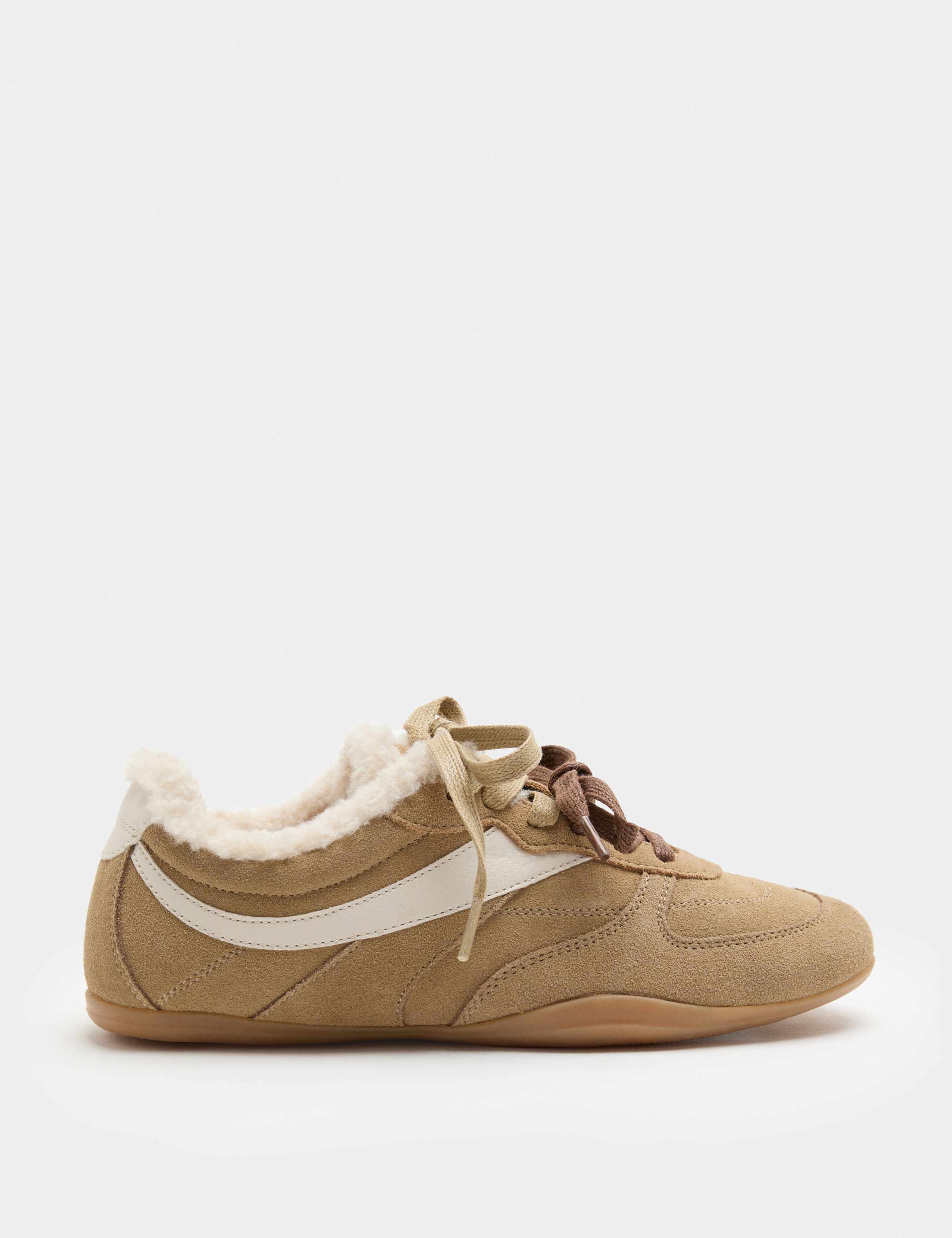 Suede Faux Fur Lined Trainers 2 of 3