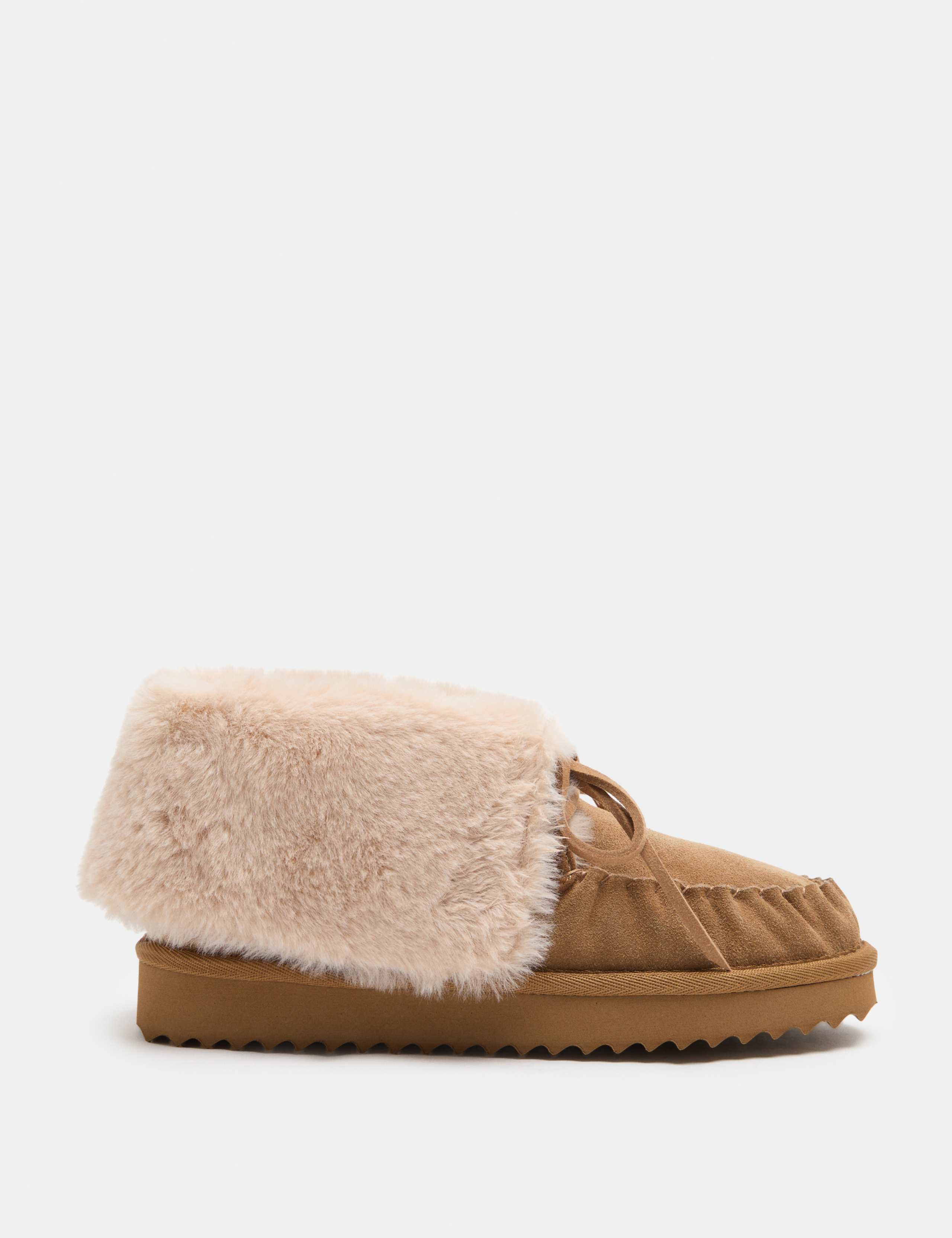 Suede Bow Slipper Boots 2 of 3
